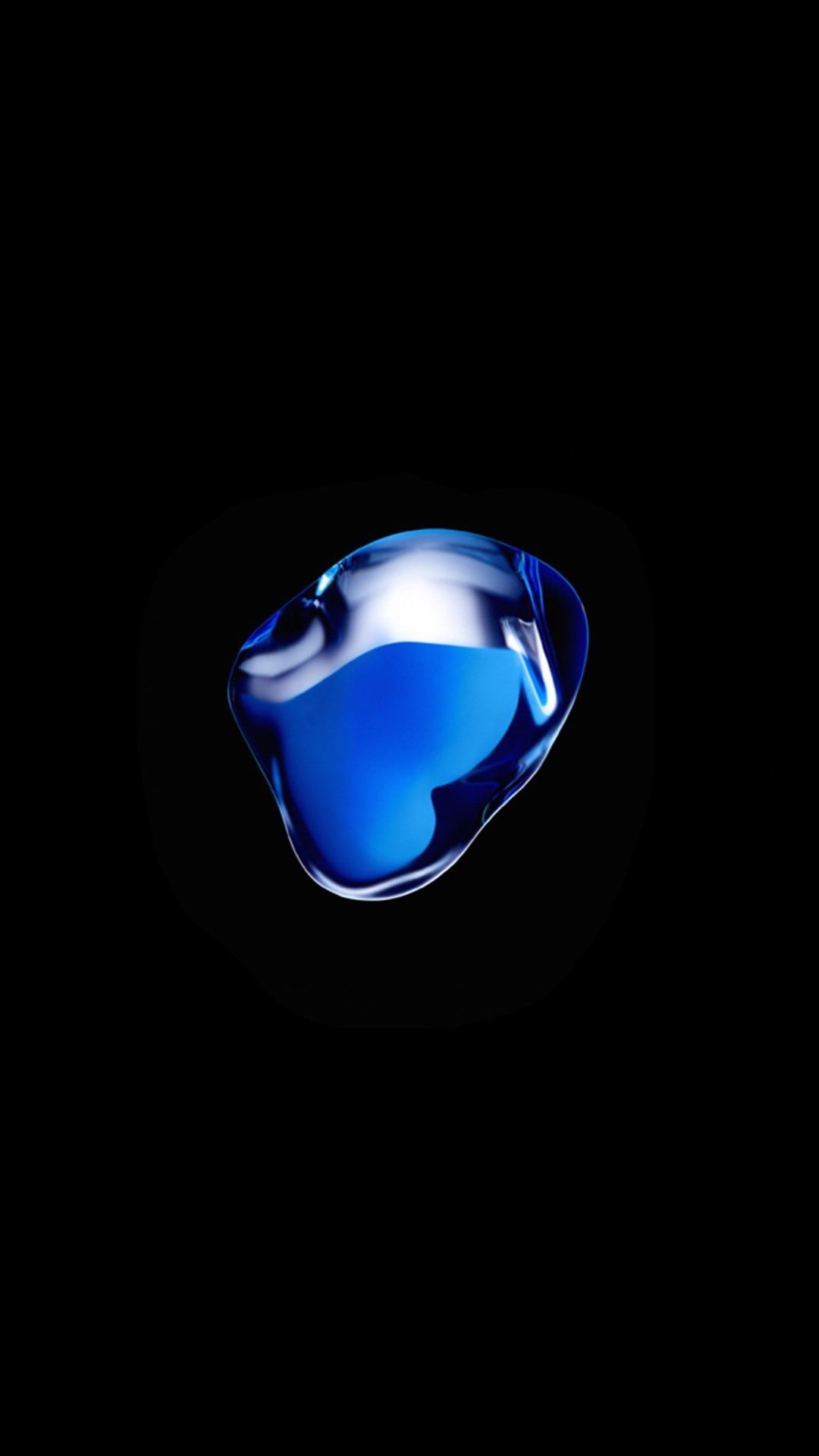 Goccia blu astratta 3D, 1080x1920 Full HD Verticale, iPhone Plus