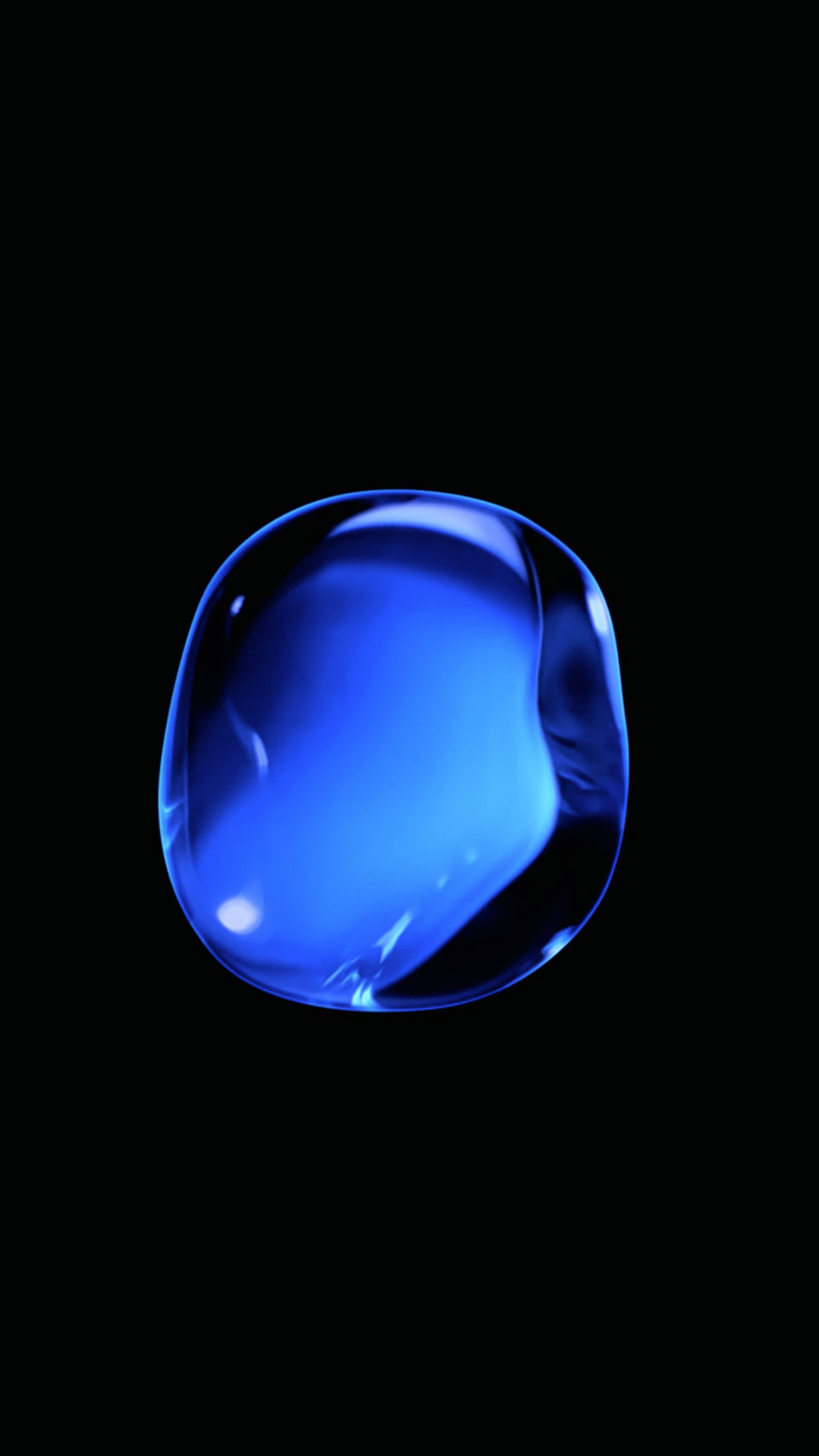 Goccia blu astratta sfondo nero, 4500x8000 Full HD Verticale, iPhone