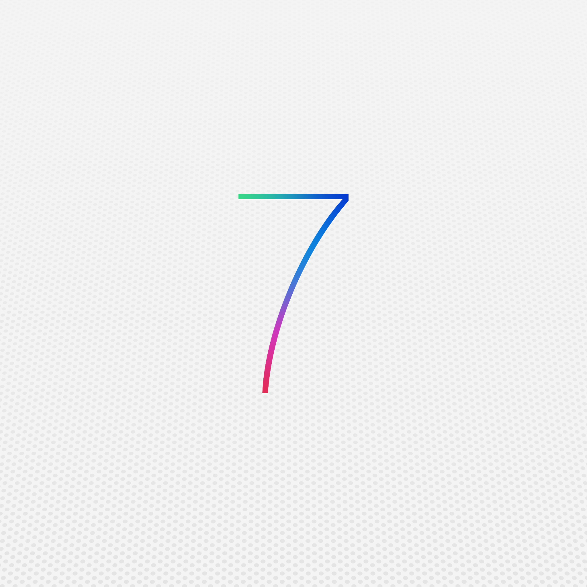 Logo numero 7 colorato, 2048x2048 2K, Laptop
