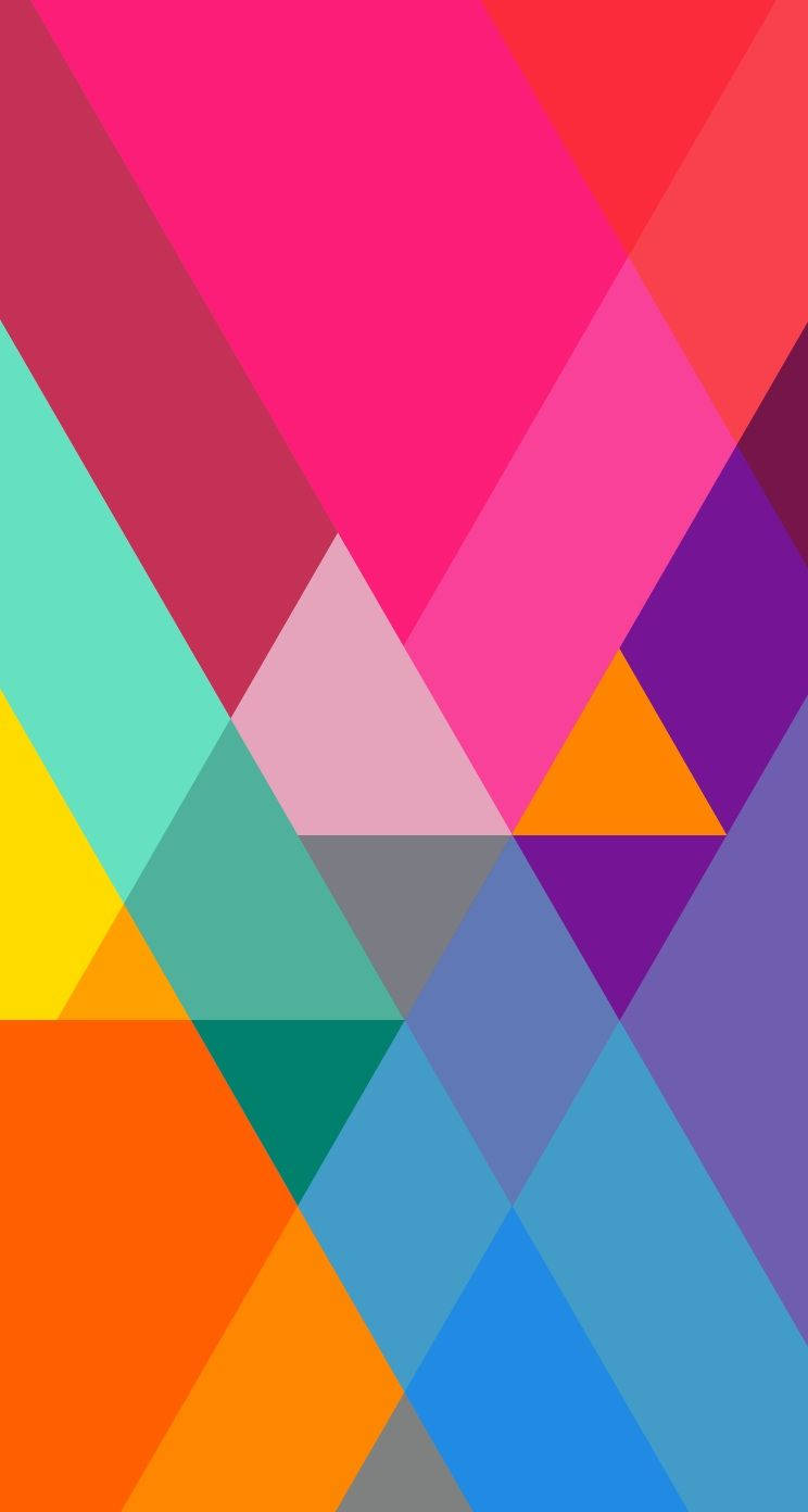 triangoli geometrici colorati astratti, 744x1392 Verticale, Telefono
