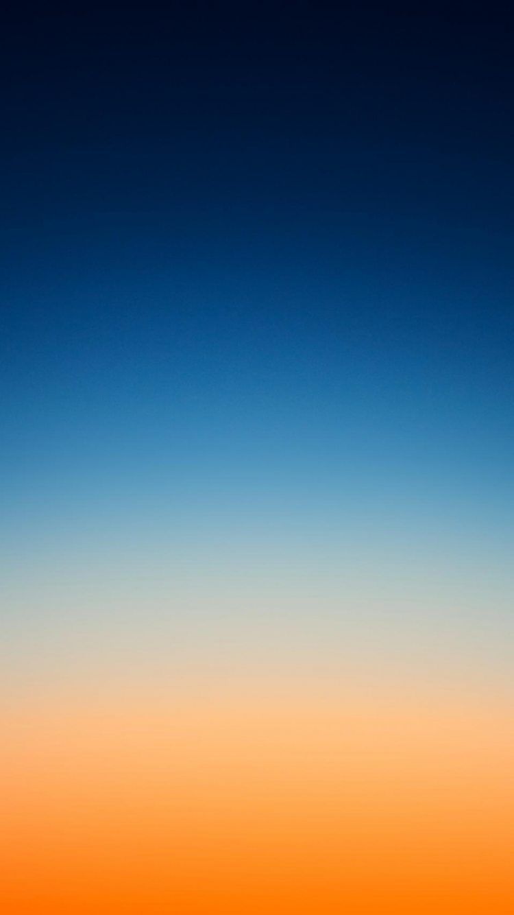 Gradiente blu arancione tramonto, 750x1334 Verticale, Mobile