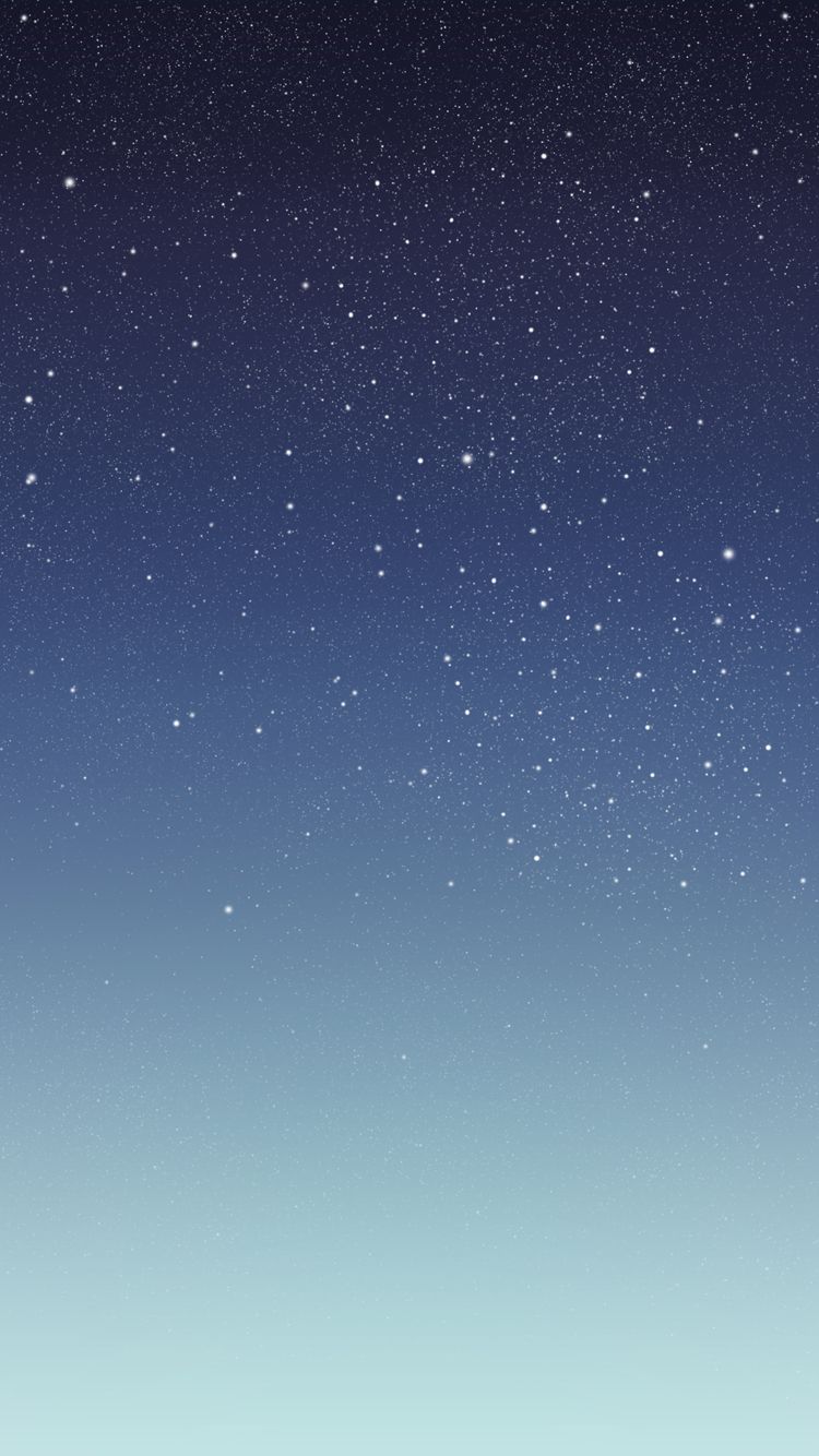Cielo stellato sfumato blu, 750x1334 Verticale, Telefono