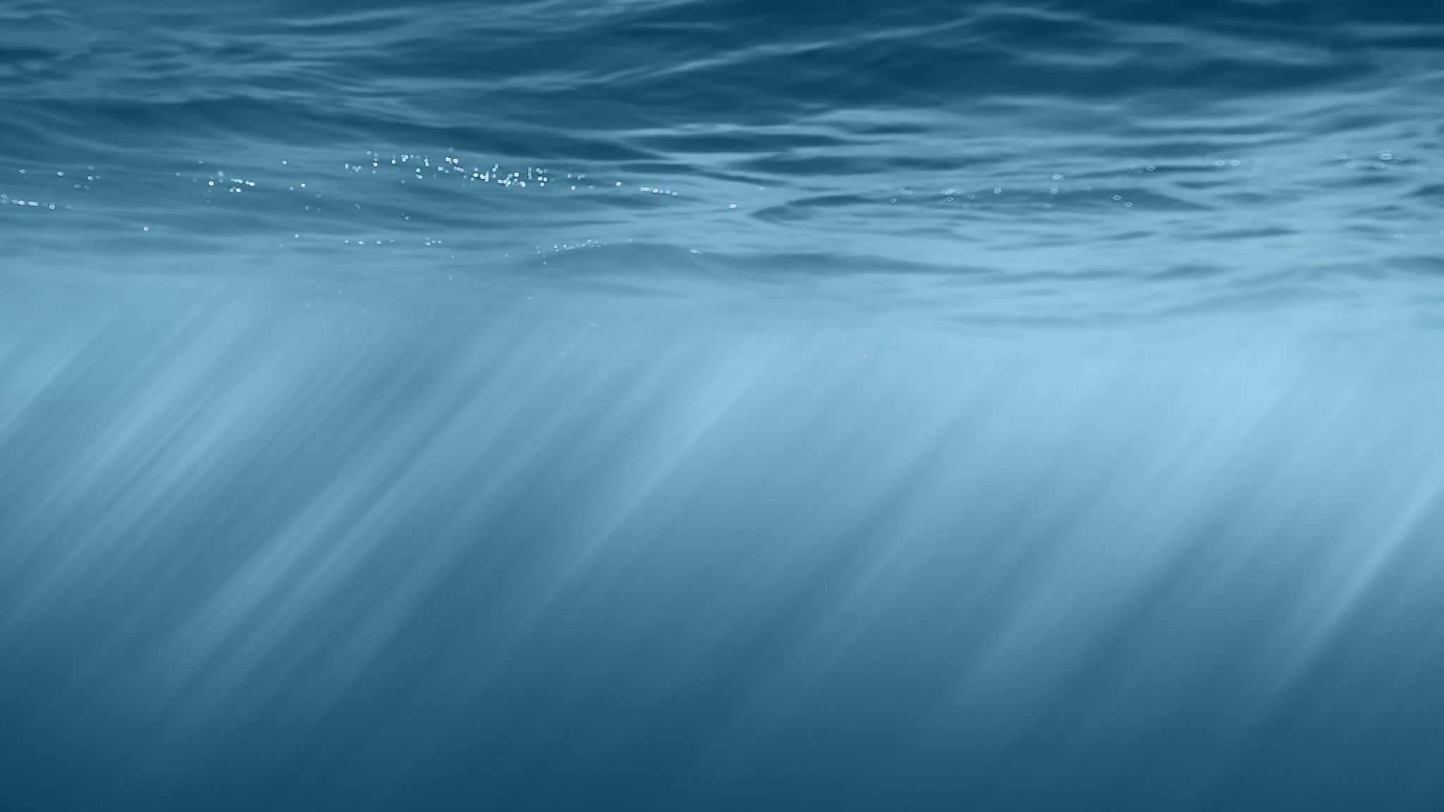 Onde oceano vista subacquea, 2048x1152 2K, Desktop