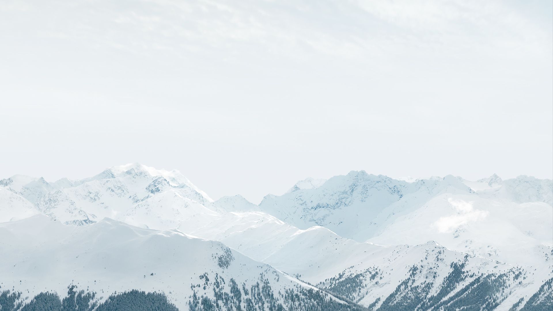Montagne innevate nella nebbia, 1920x1080 Full HD, Desktop