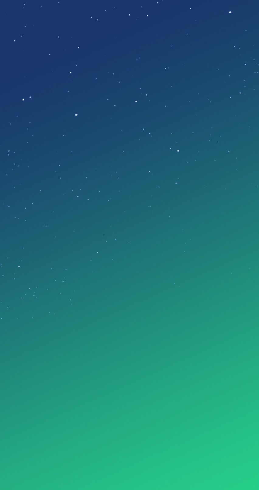 Gradiente blu verde con stelle, 852x1608 Verticale, Mobile