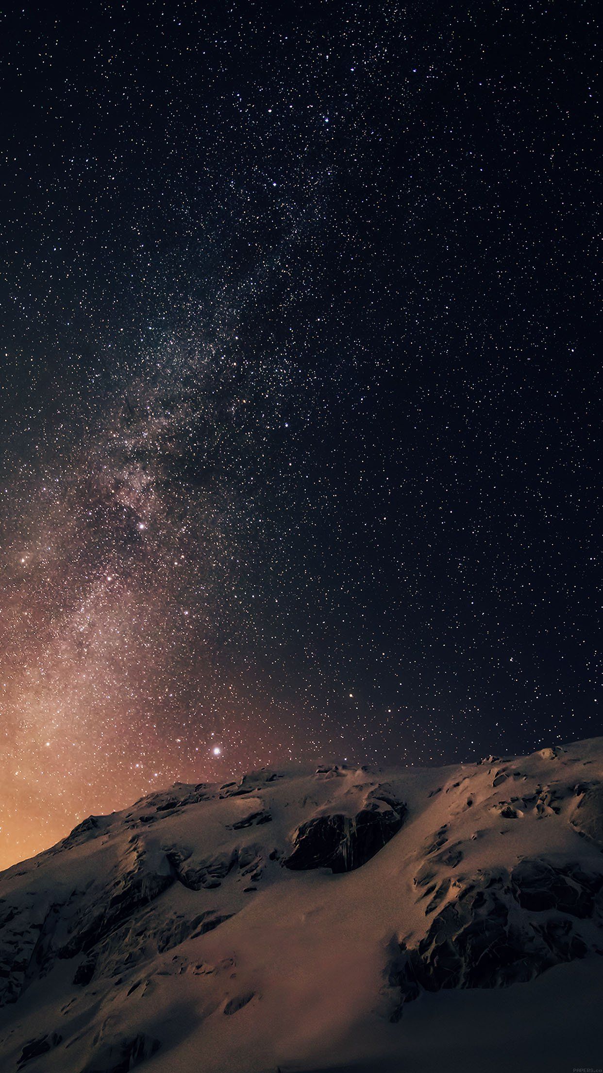 cielo stellato montagna notte, 1242x2208 Full HD Verticale, Realme