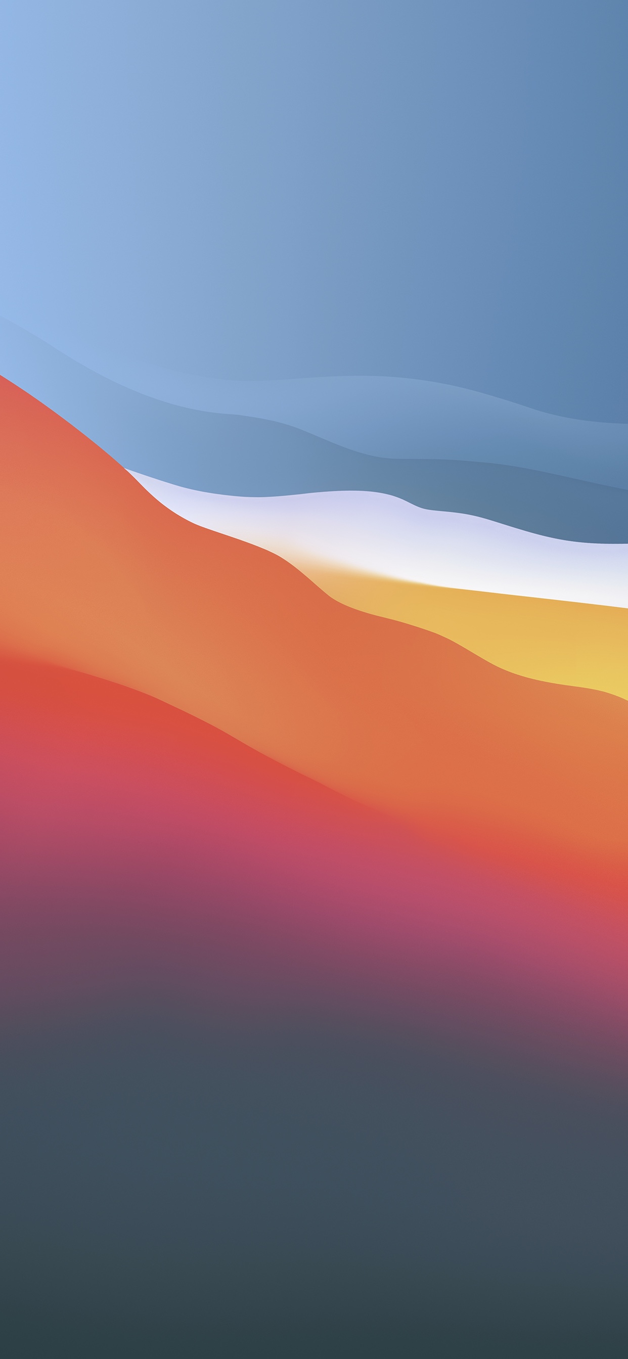 Onde astratte colorate stile macOS, 1242x2688 Full HD Verticale, iPhone