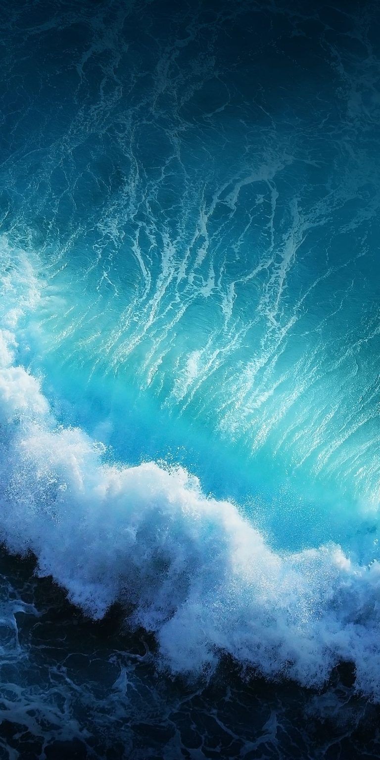 Onda oceano blu turchese, 768x1536 Verticale, Mobile