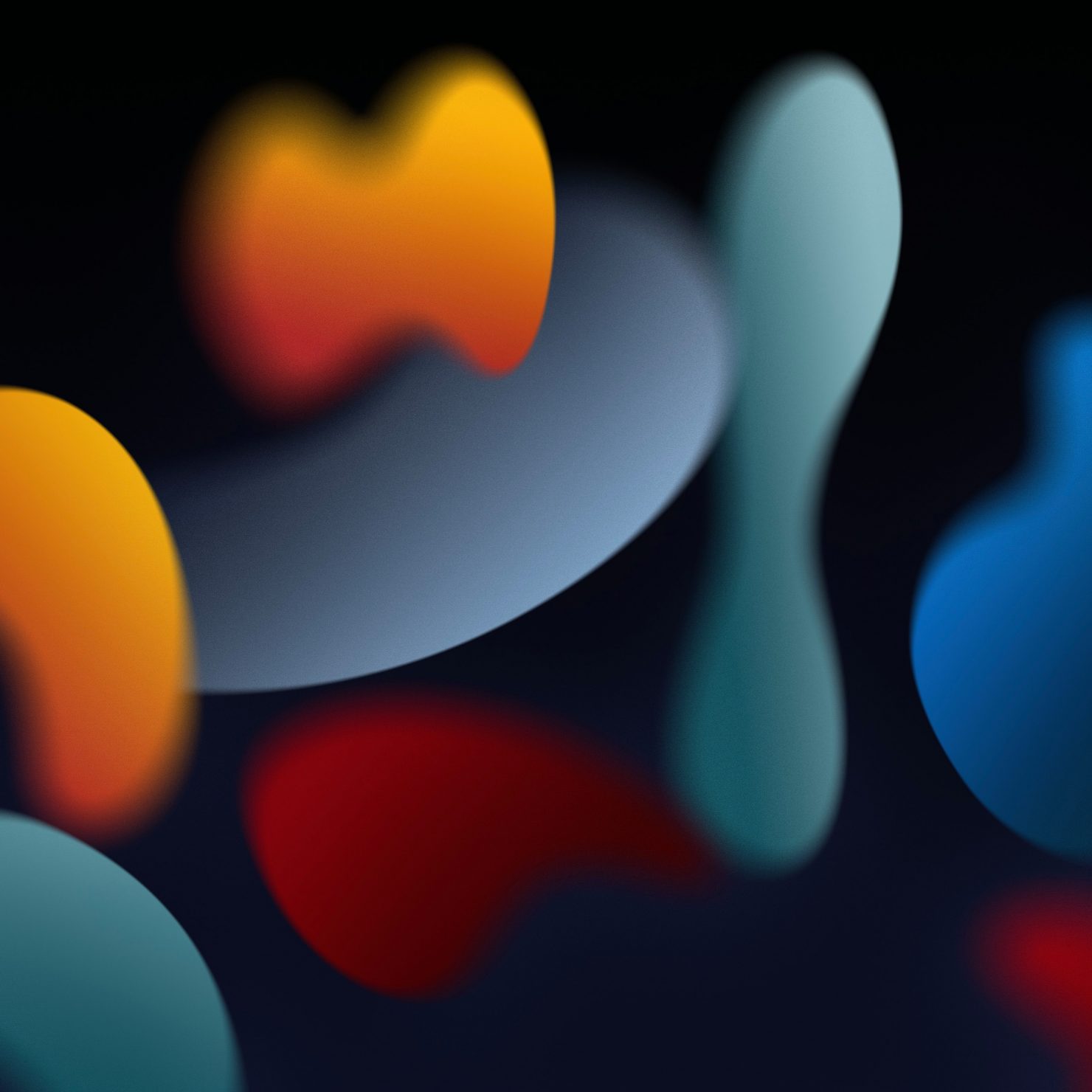 Forme astratte fluide colorate iOS, 1480x1480 HD, Desktop