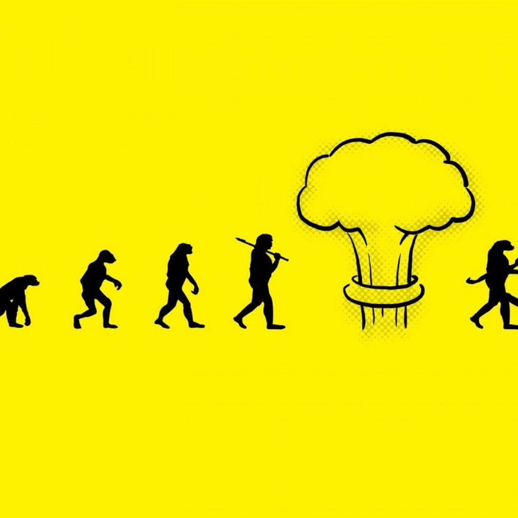 Evoluzione umana esplosione nucleare, 1024x1024 HD, iPad Air