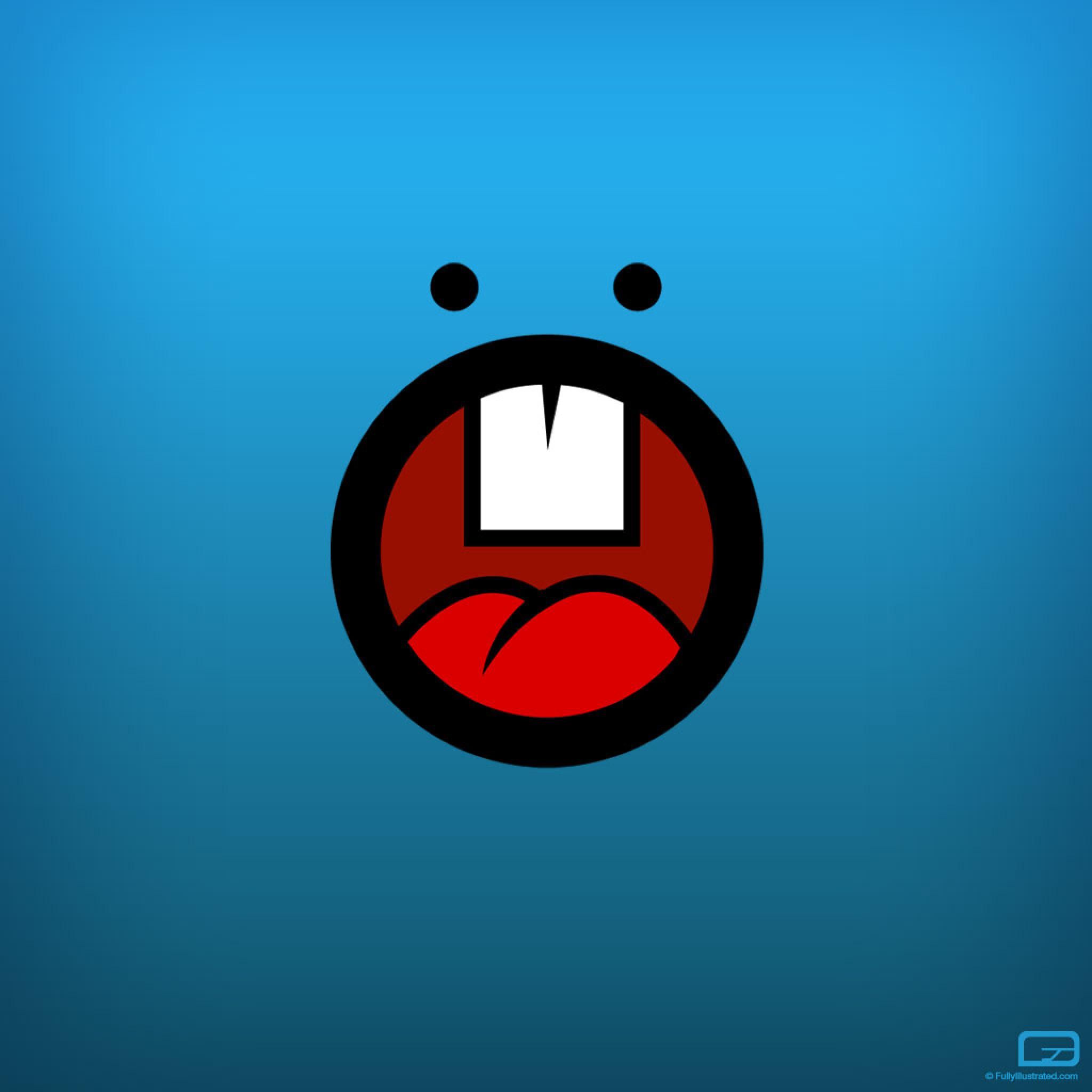 Faccina buffa rossa sorridente, 2048x2048 Hi-Res, iPad mini