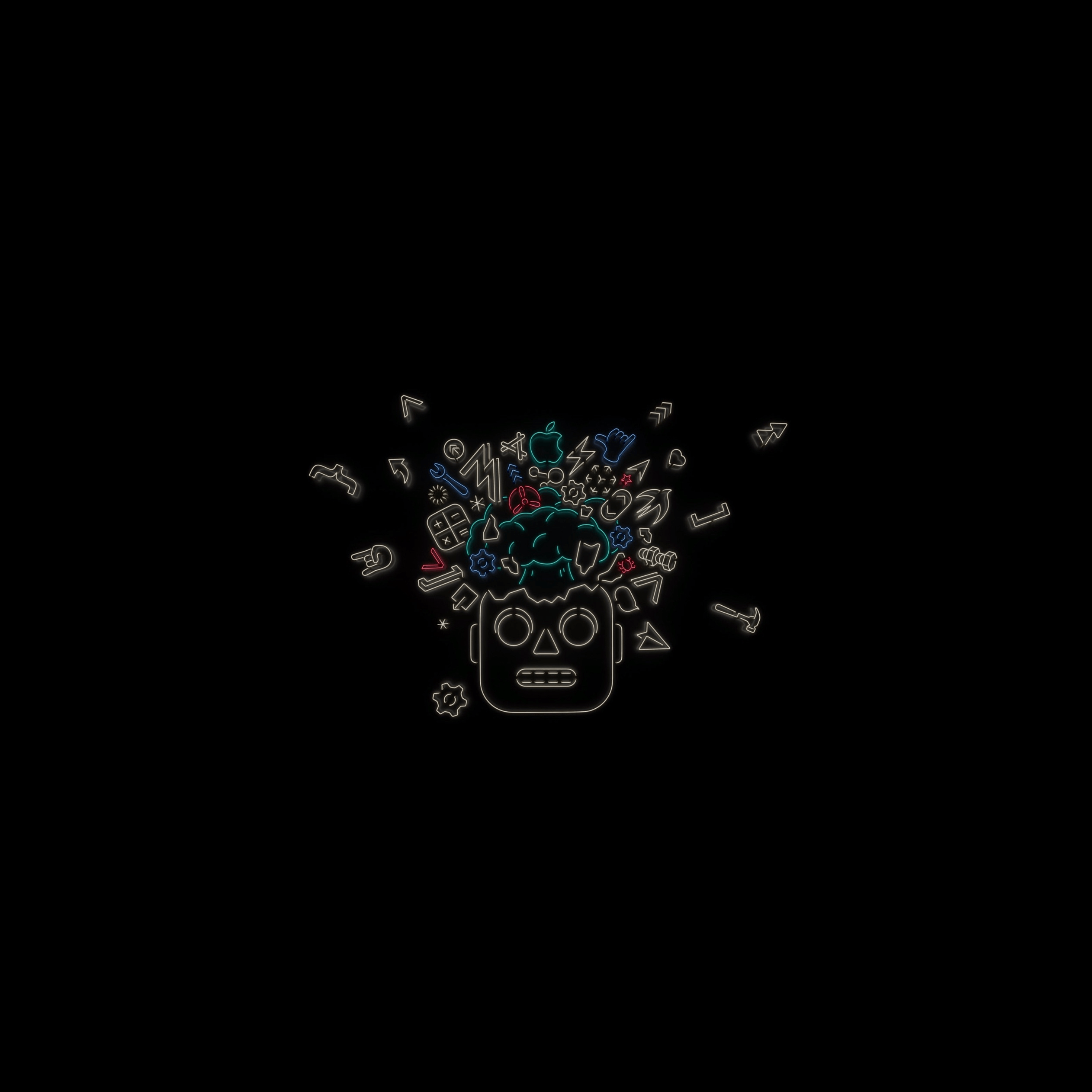 Logo WWDC 2019 Apple, Cupertino, 2524x2524 alta risoluzione, iPad mini