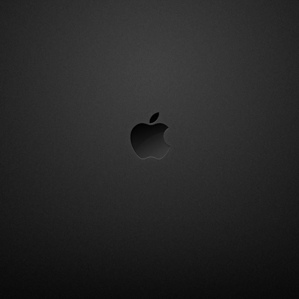 Logo Apple nero, azienda tech, 1024x1024 HD, iPad