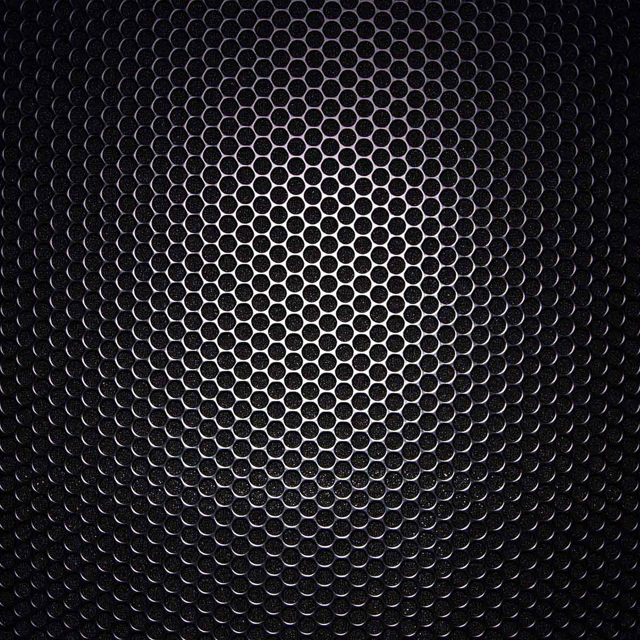 Griglia esagonale metallica nera, 2048x2048 alta risoluzione, iPad Air