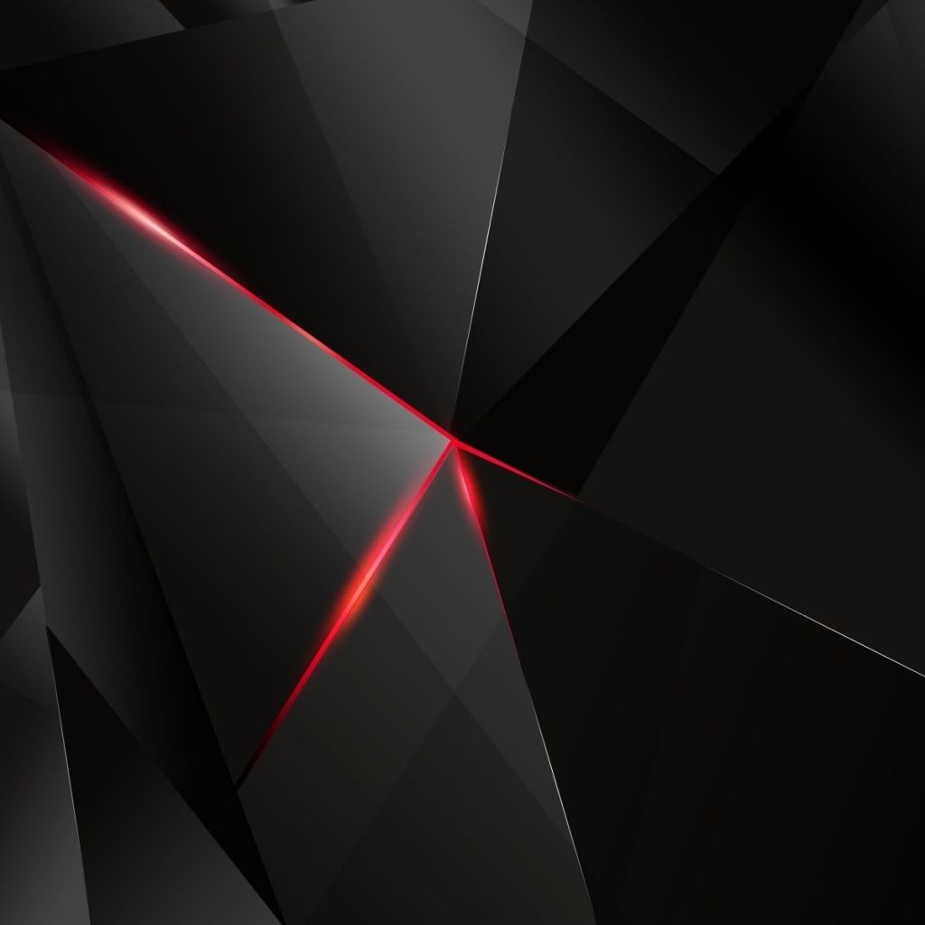 Forme geometriche nere con crepe rosse, 1024x1024 HD, iPad mini
