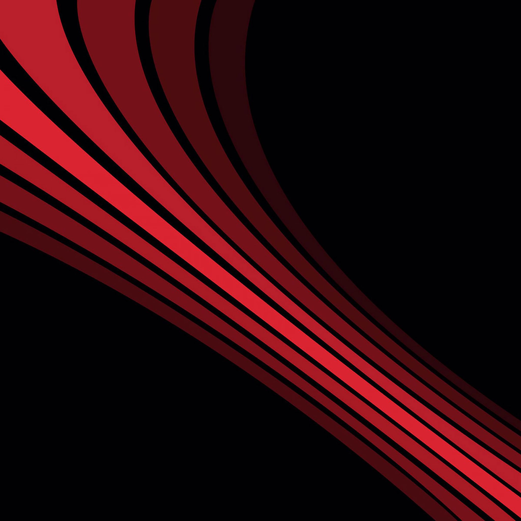 Linee curve rosse astratte, 2048x2048 alta risoluzione, iPad