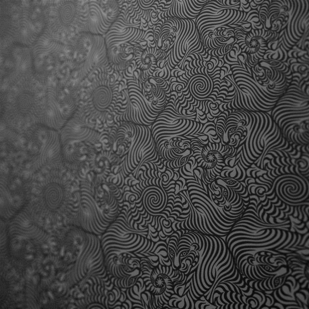 Texture astratta nera vorticosa, 1024x1024 HD, iPad Pro