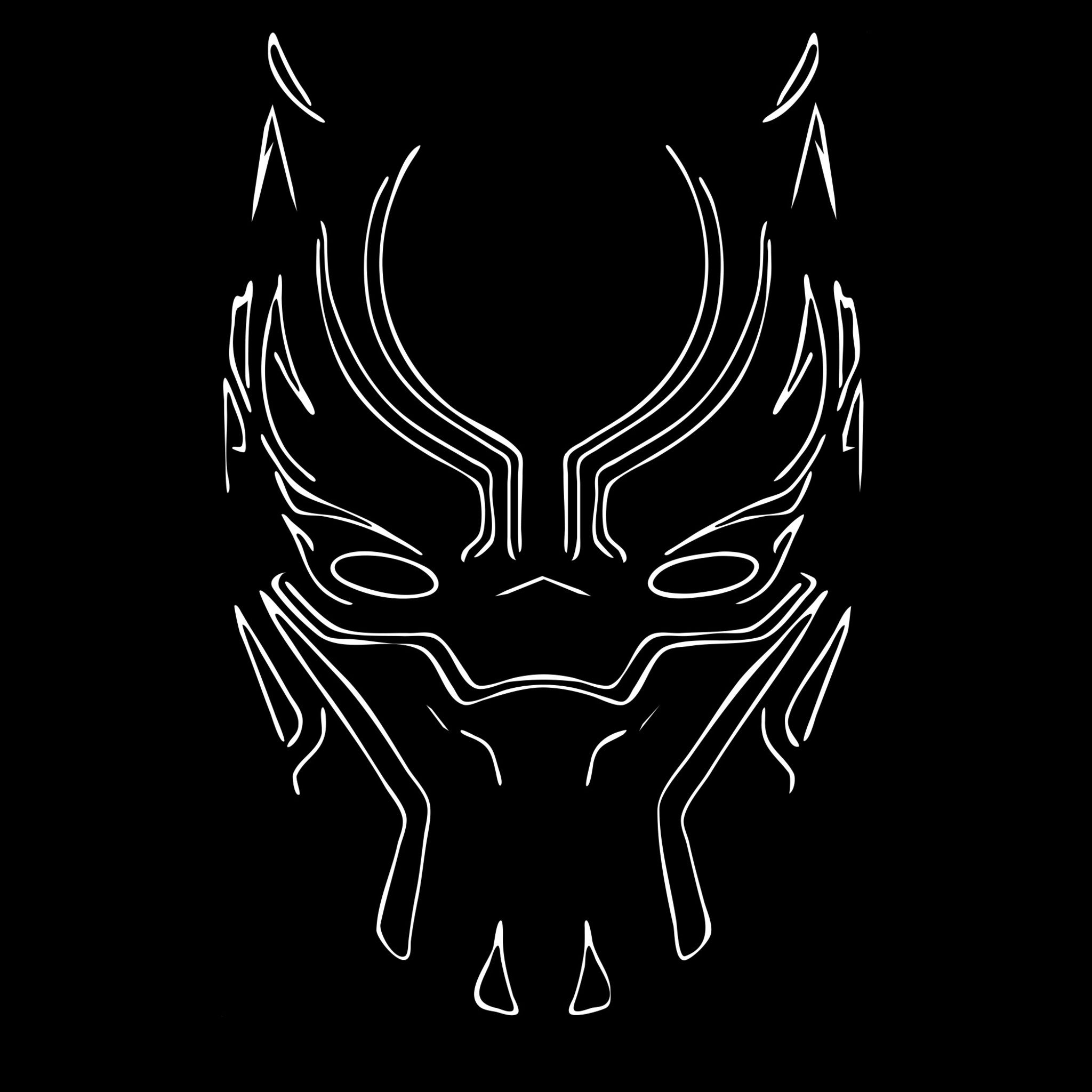Maschera Black Panther nero, 2048x2048 Hi-Res, iPad mini