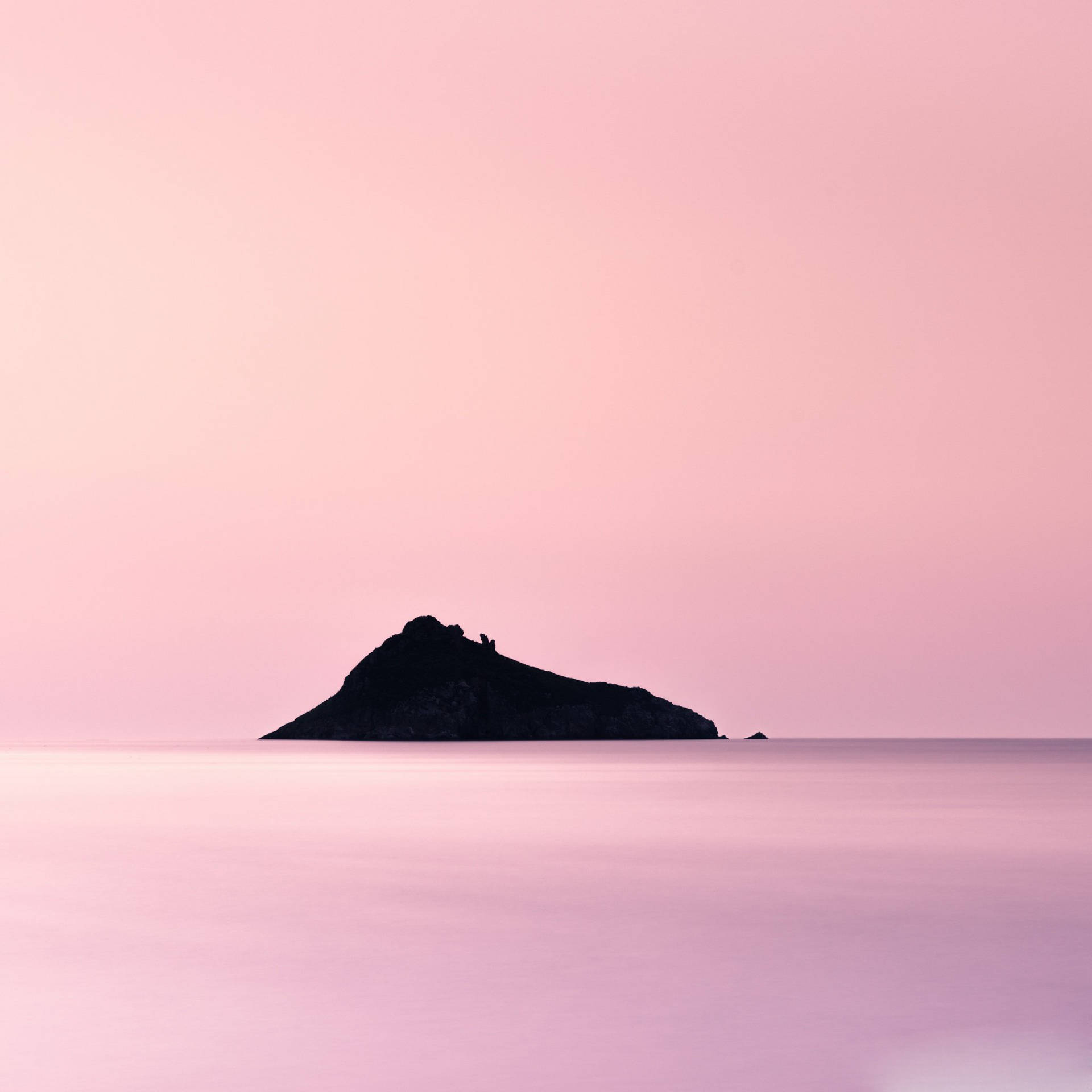 Isola silhouette mare rosa, 1920x1920 Full HD+ WUXGA, iPad Air