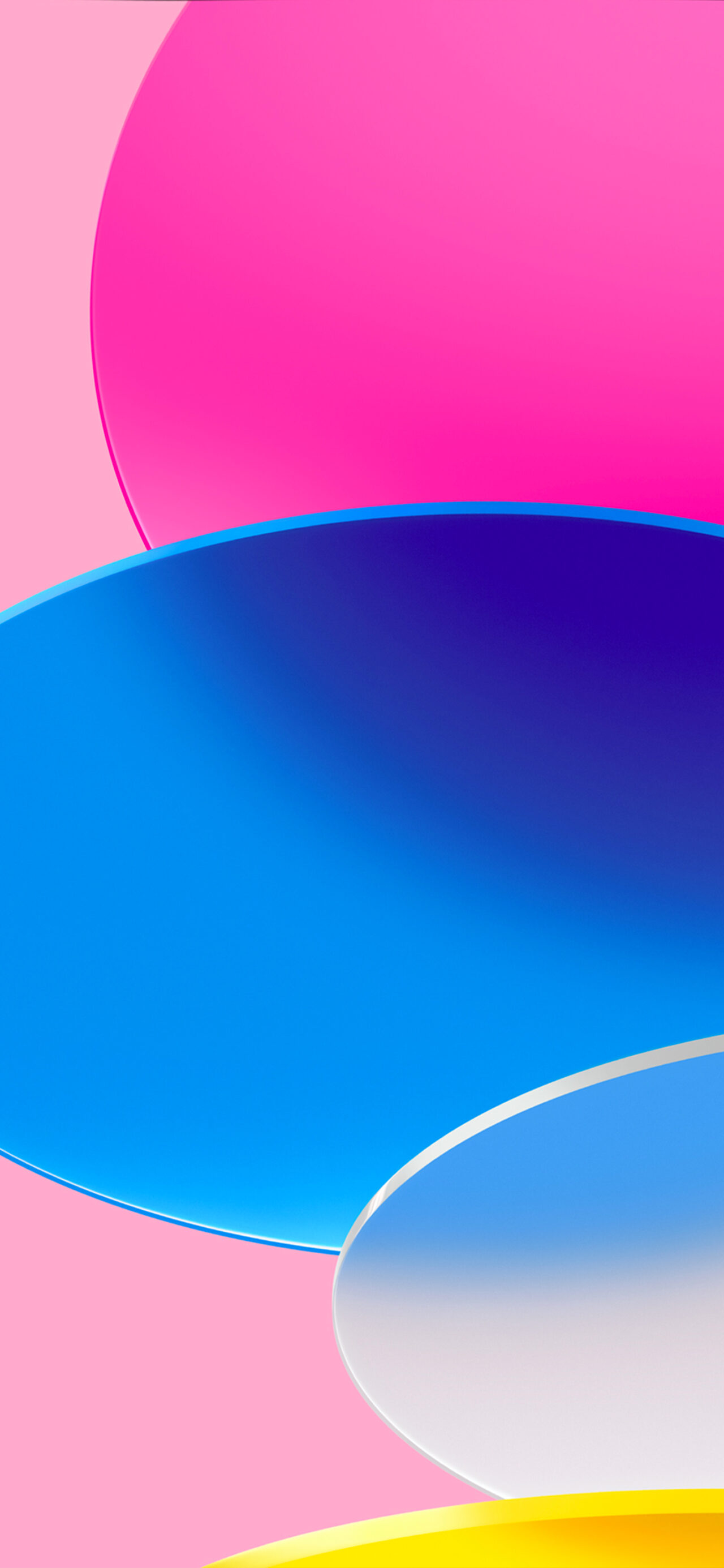 Cerchi astratti rosa blu, 1280x2770 Verticale, iPad