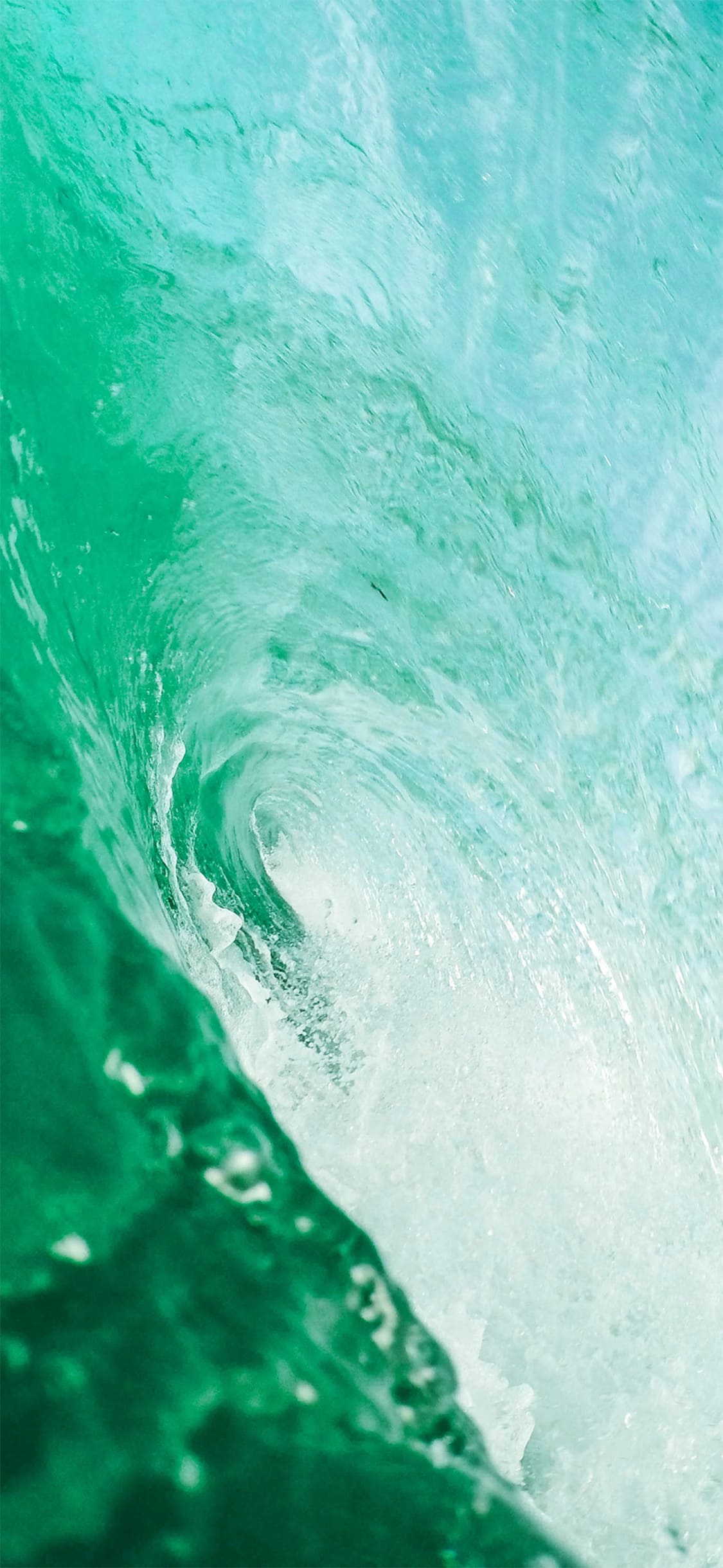 onda oceano verde, sfondi iPad, 1125x2438 Verticale, iPad Air