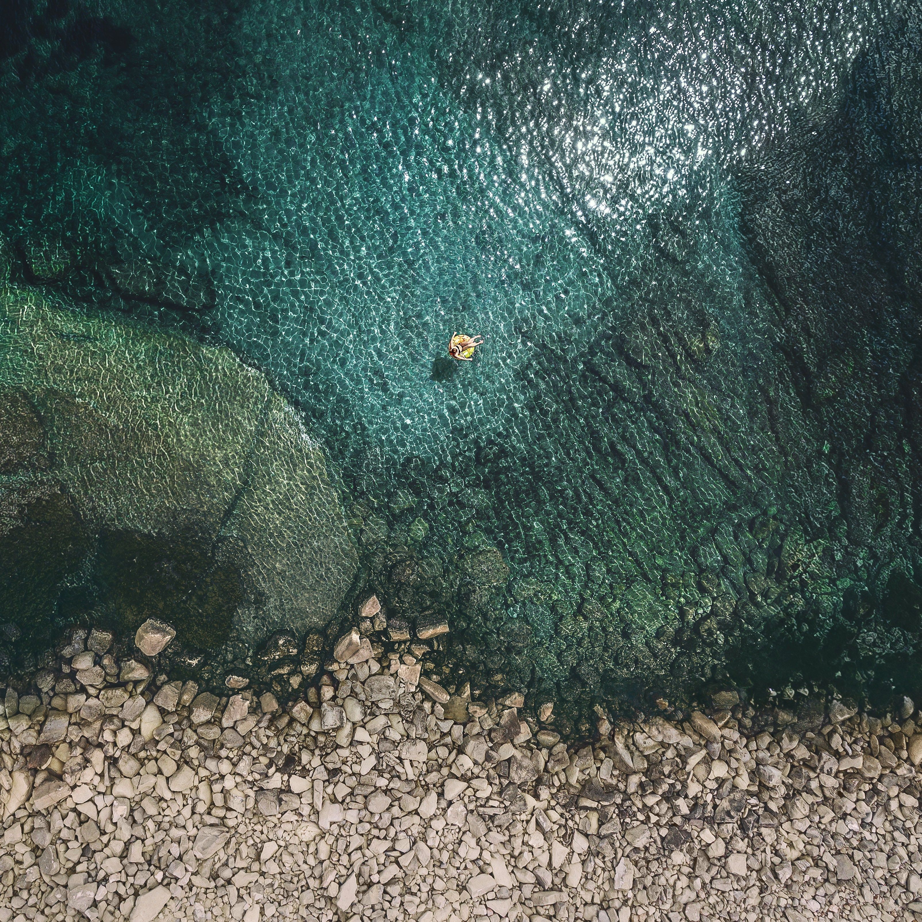vista aerea mare turchese spiaggia, sfondi iPad, 3208x3208 2K+, iPad