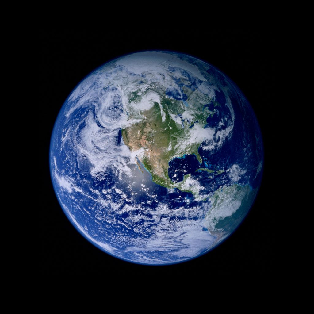 Pianeta Terra spazio nero, sfondi iPad, 1024x1024 HD, iPad mini