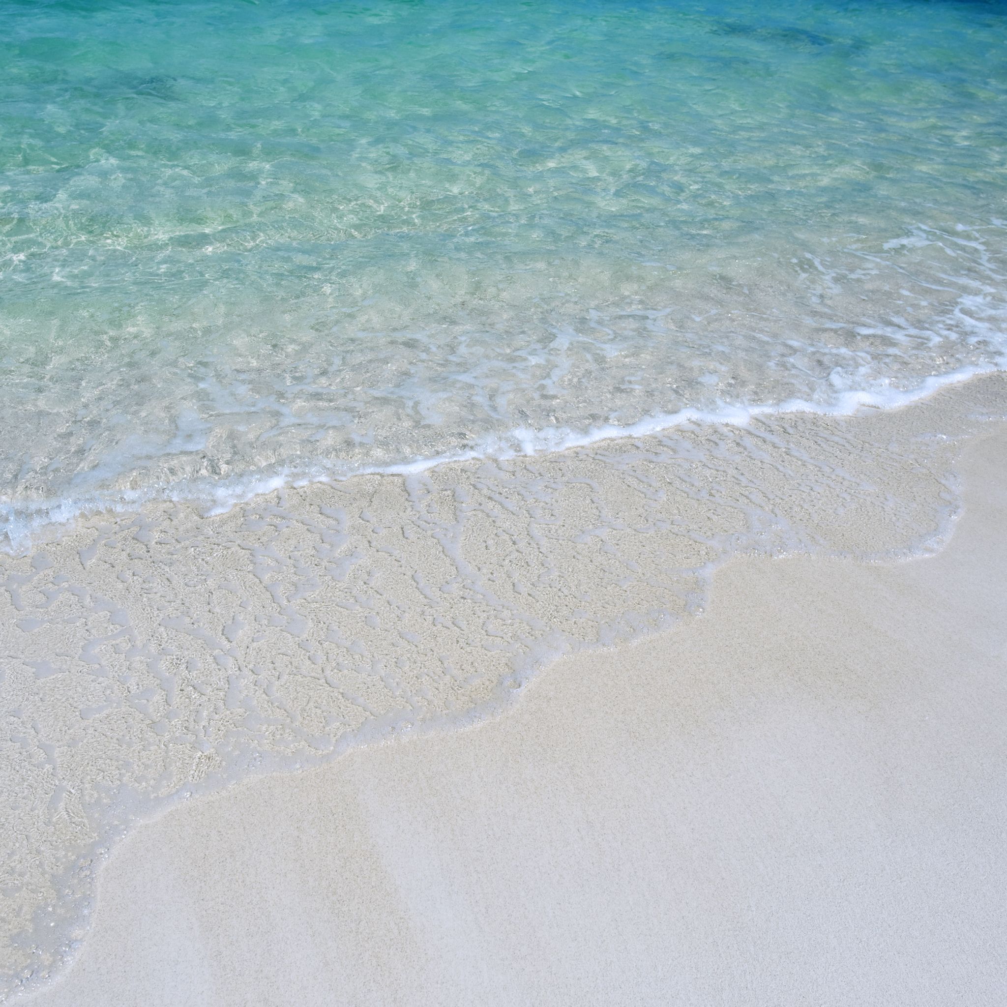 Spiaggia acqua turchese cristallina, sfondi iPad, 2048x2048 2K, iPad Pro