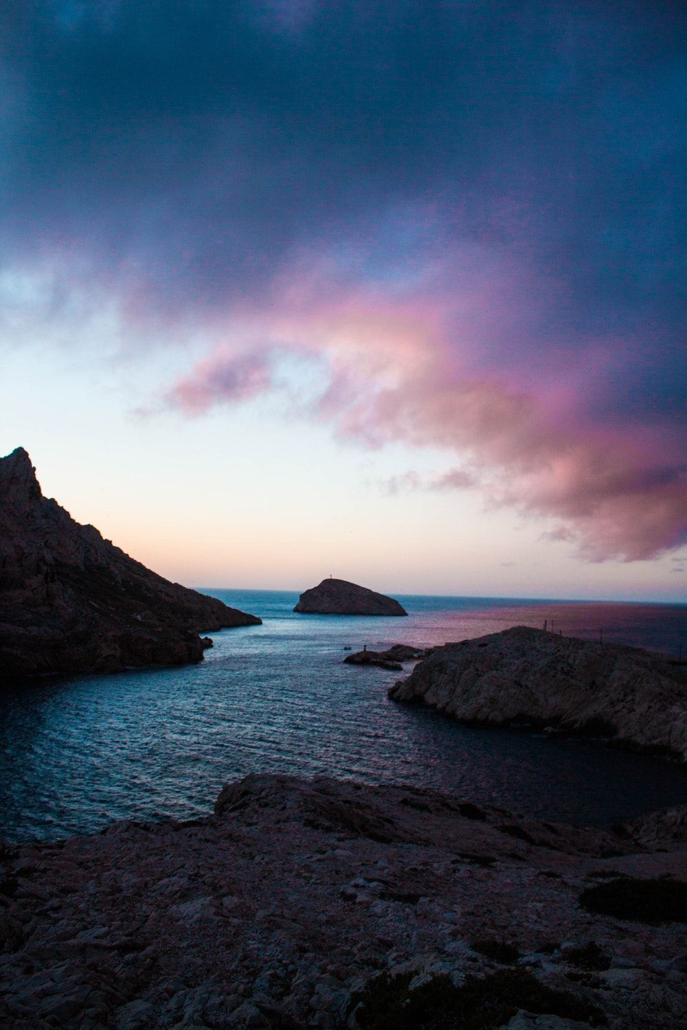 Costa rocciosa al tramonto, 1000x1500 Full HD Verticale, iPad mini