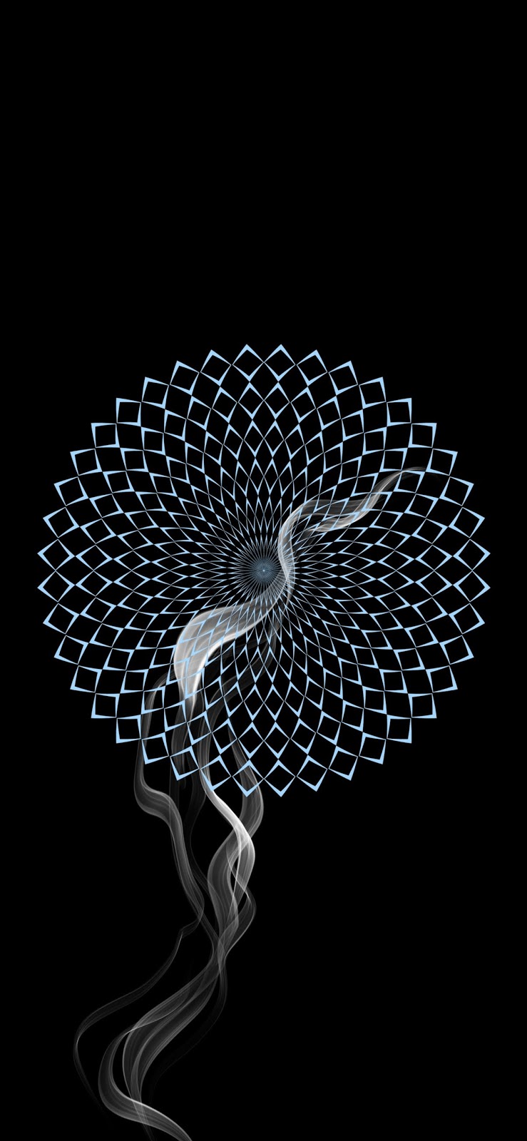 Mandala geometrico con fumo, 739x1600 Full HD Verticale, iPhone Air