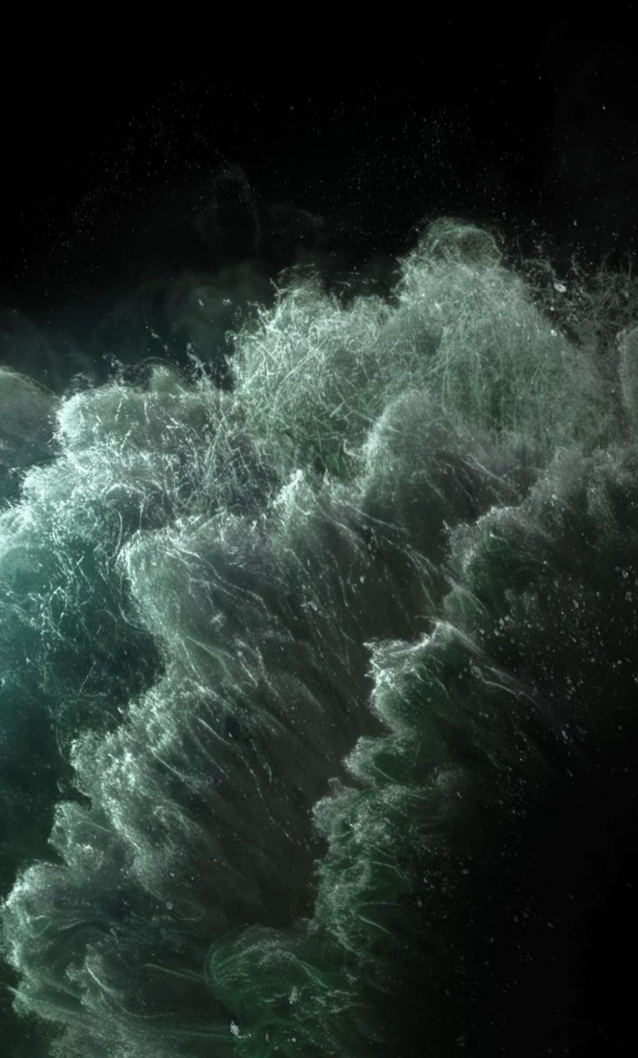 Onda oceanica verde scuro, 1280x2120 Full HD Verticale, iPhone Pro Max
