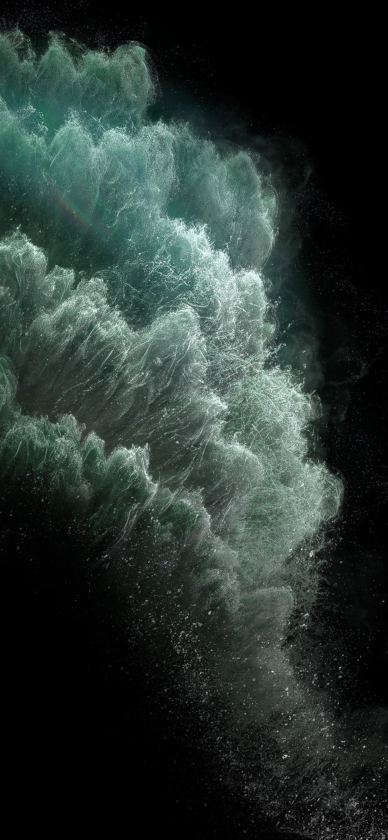 Onda oceano schiuma verde, sfondi iPhone, 1242x2688 Verticale, iPhone Pro Max