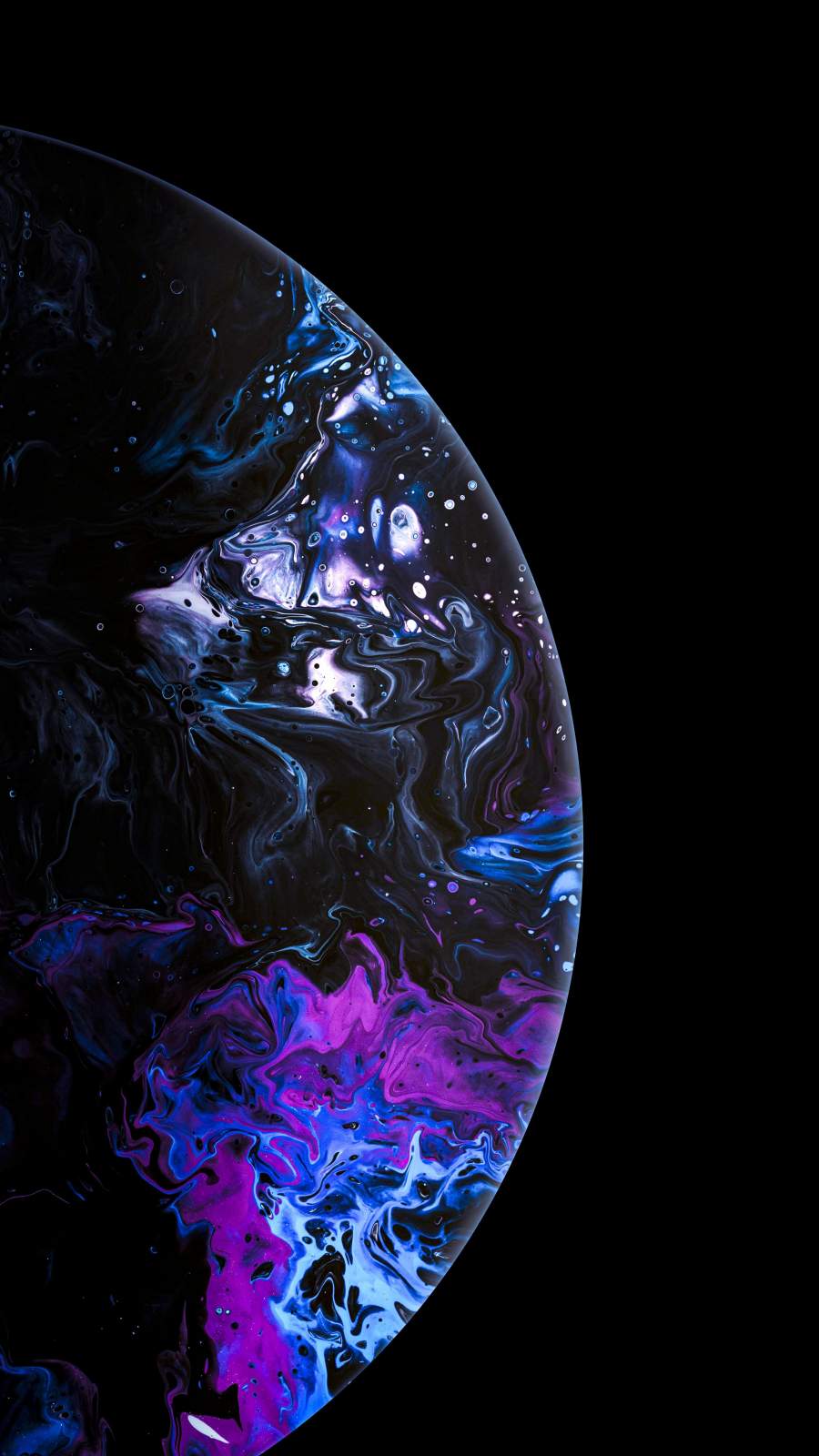 Sfera astratta blu viola, 900x1600 Verticale, iPhone Pro