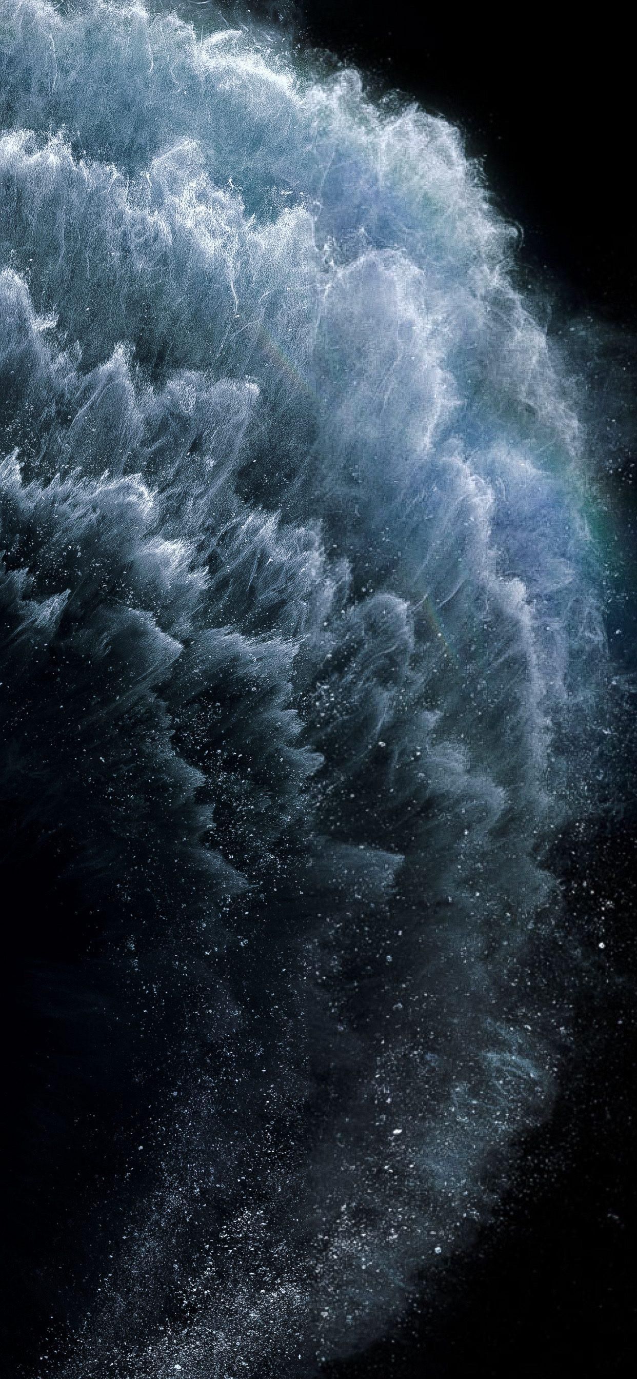 Onda astratta blu scuro, 1242x2688 Full HD Verticale, iPhone Plus