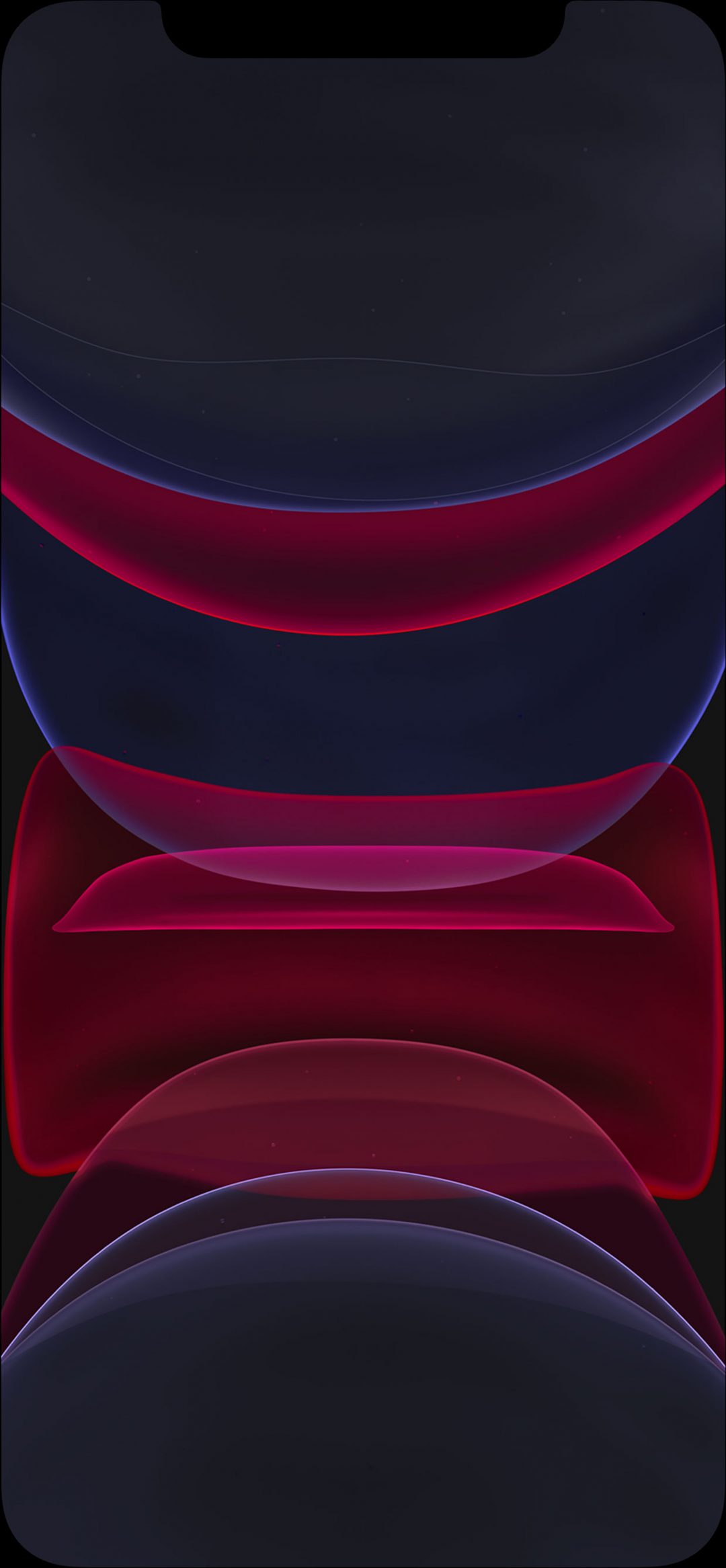 Forme astratte curve rosso blu, 1080x2333 Verticale, iPhone Air