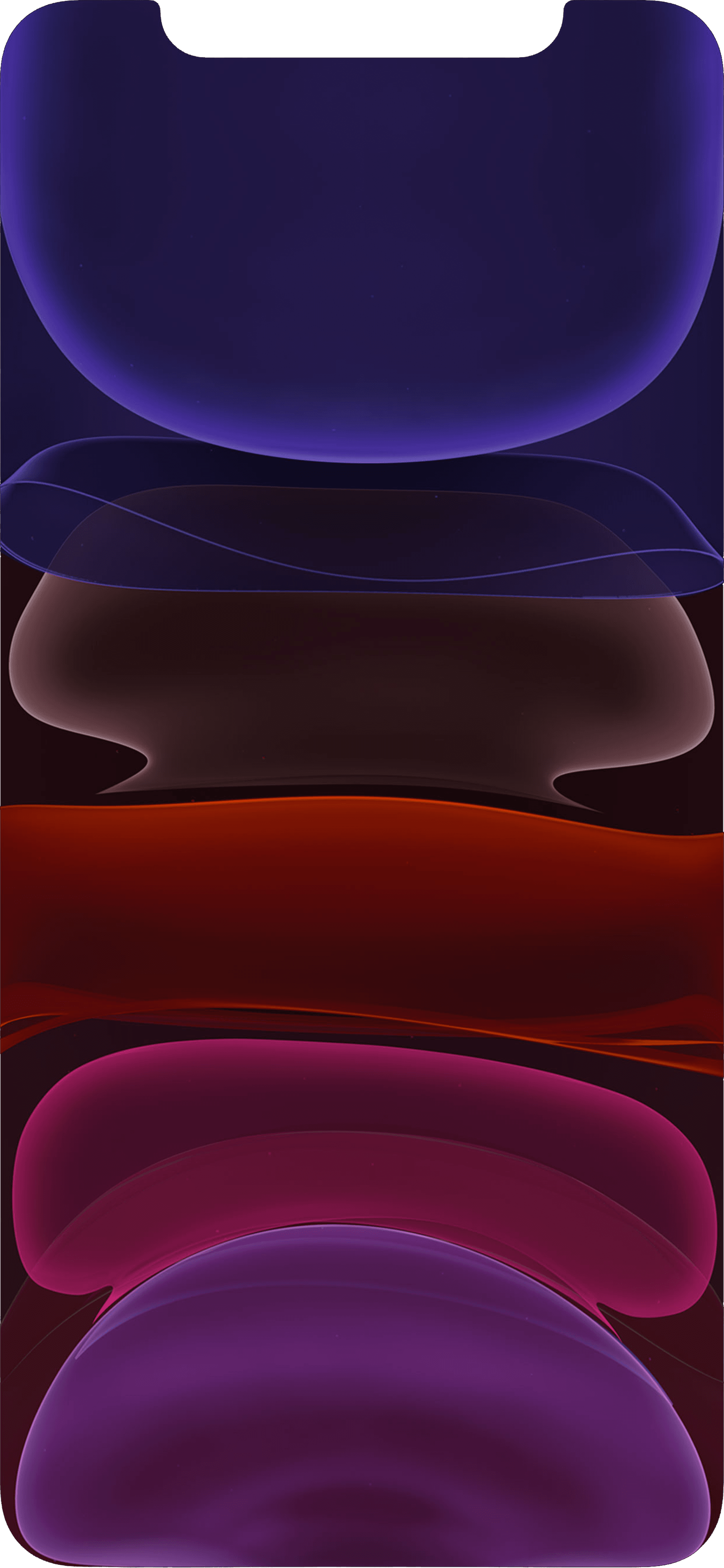 Onde astratte multicolore, 1848x4000 Full HD Verticale, iPhone Plus