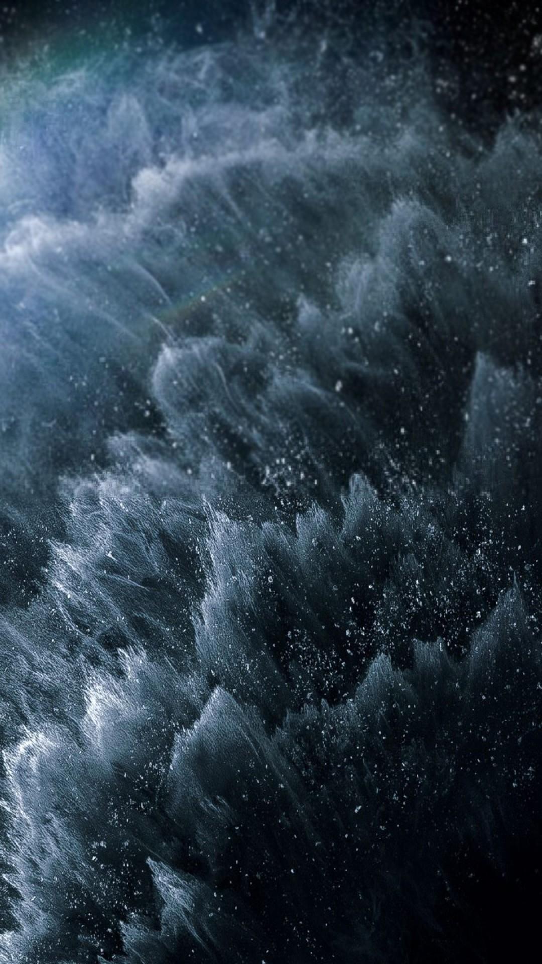 Onde astratte blu scuro, 1080x1920 Full HD Verticale, iPhone Pro Max