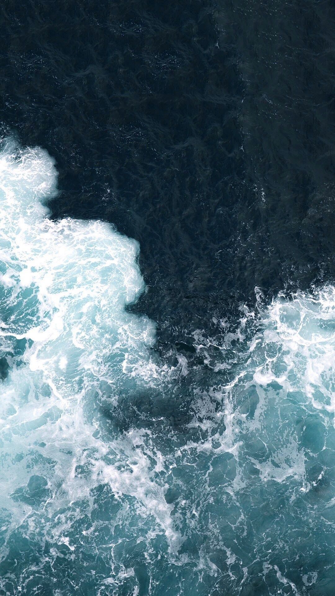 onde oceano vista dall'alto, sfondi iPhone, 1080x1920 Verticale, iPhone