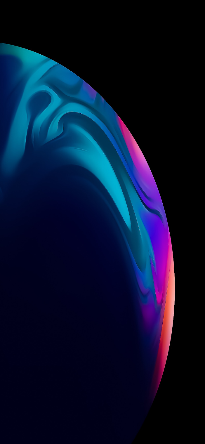 Sfera astratta blu viola nero, sfondi iPhone, 702x1520 Full HD Verticale, iPhone Air