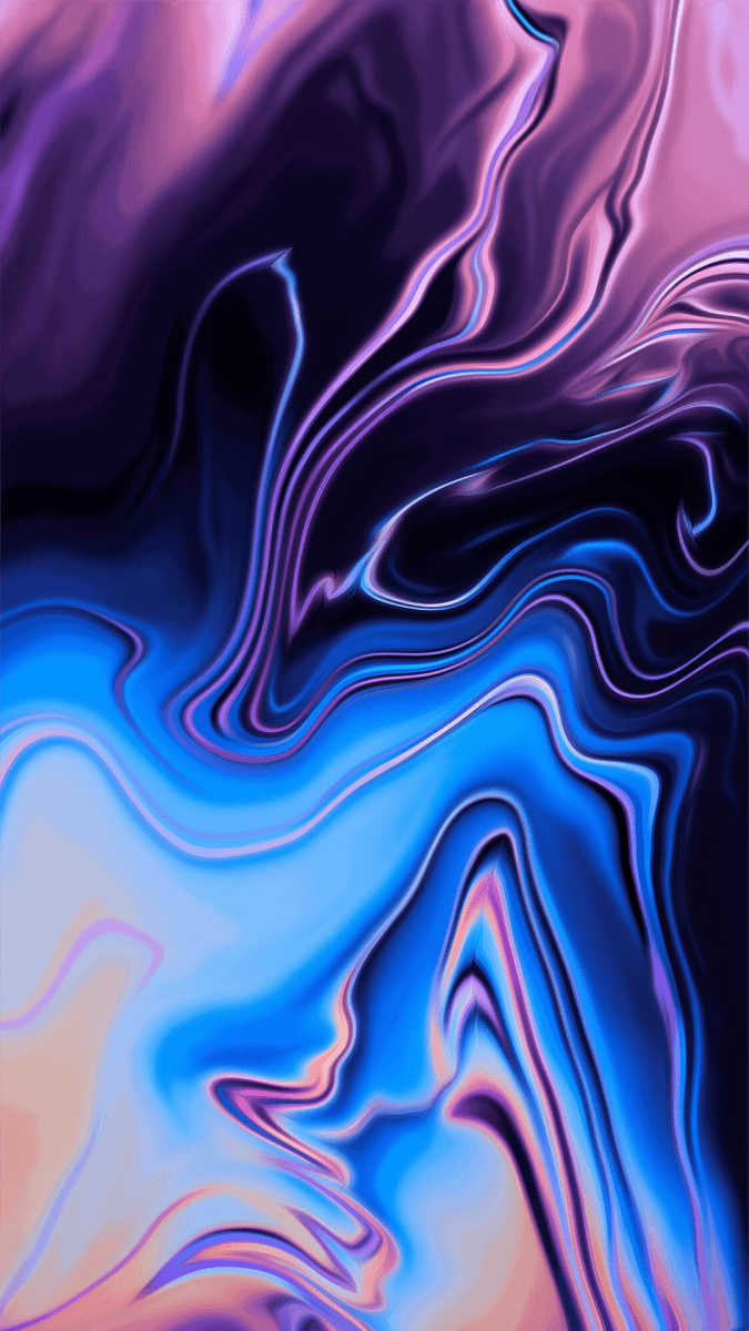 Astratto fluido blu viola, sfondi iPhone, 675x1200 Verticale, iPhone Plus
