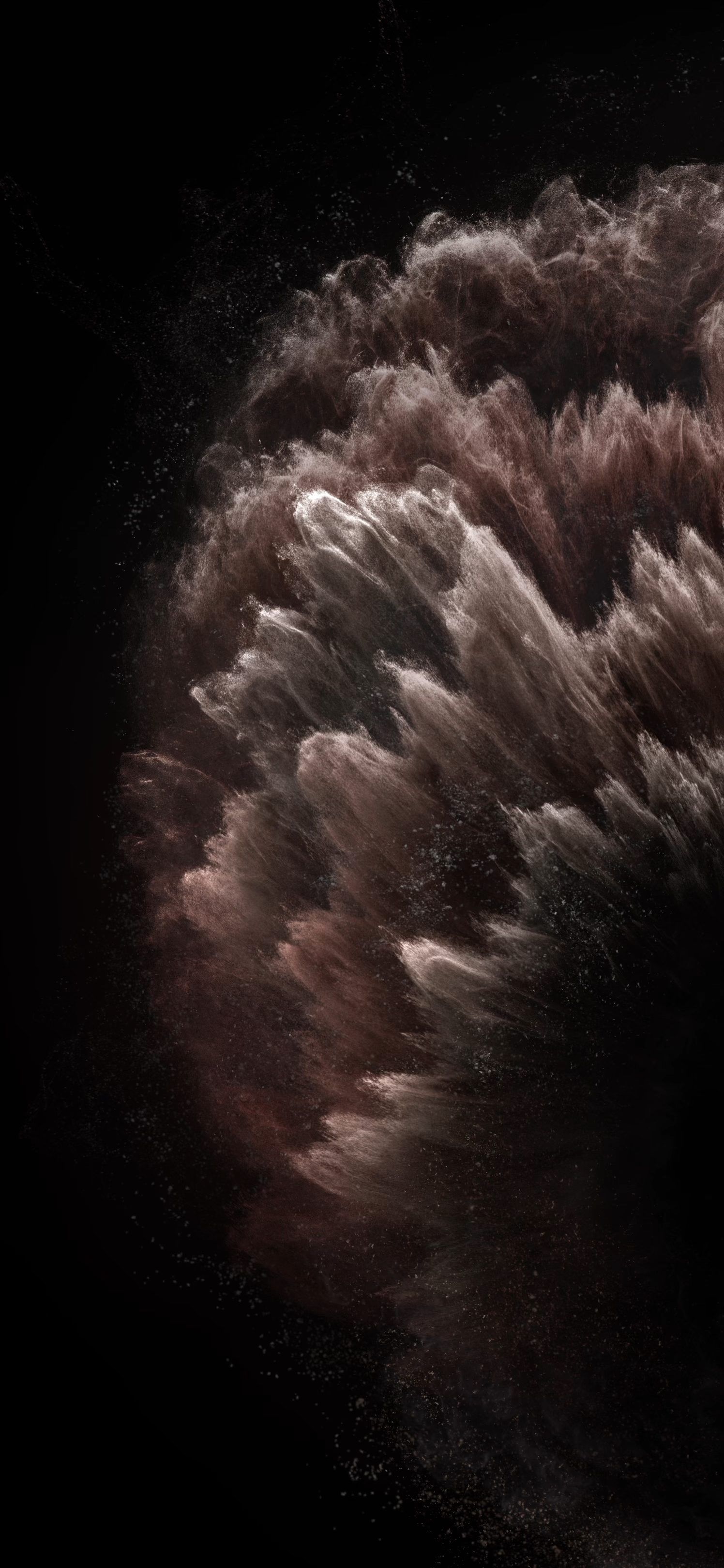 Esplosione di polvere astratta scura, 1496x3238 Verticale, iPhone