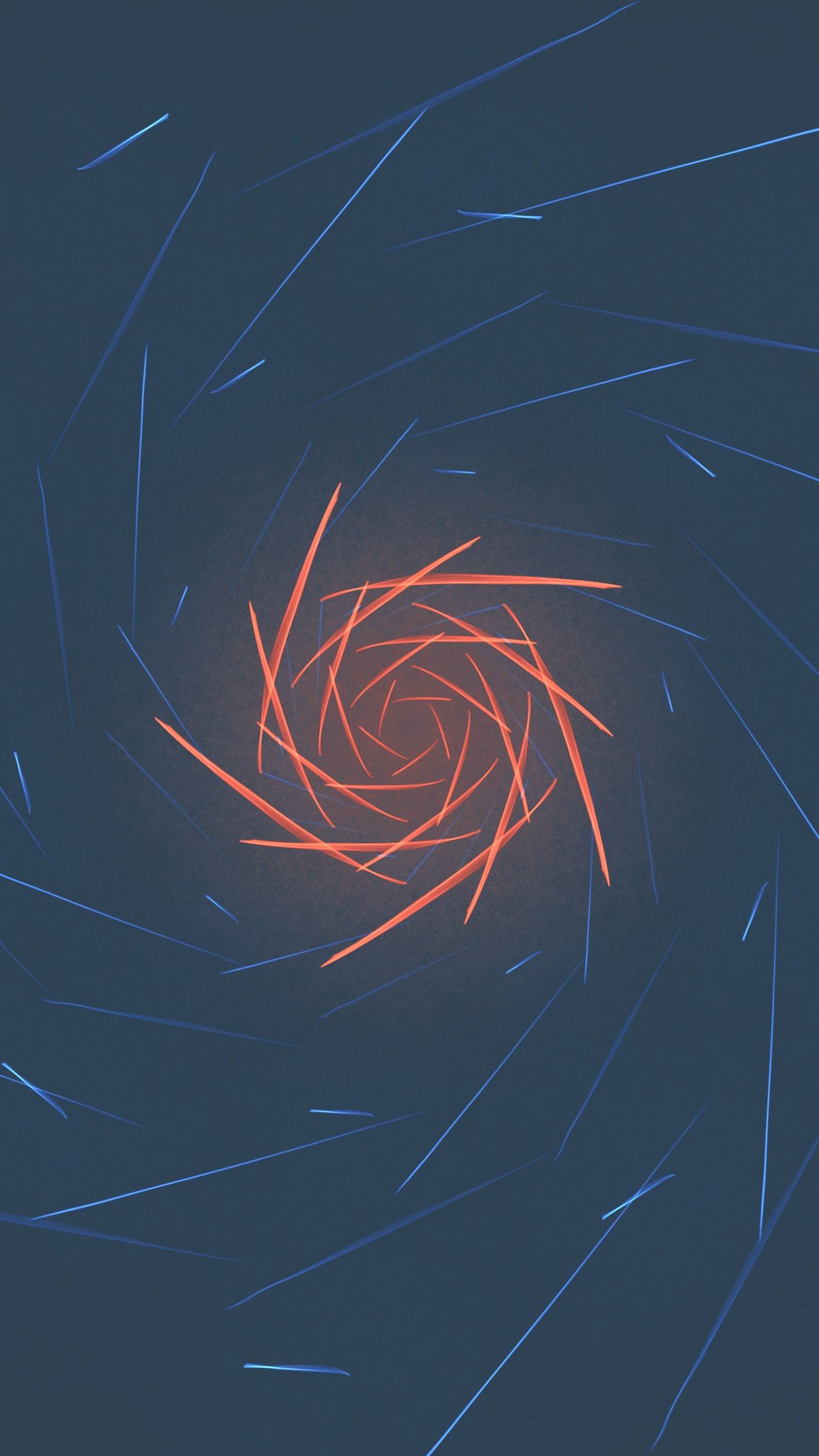 Vortice astratto blu e arancione, sfondi iPhone, 1242x2208 Verticale, iPhone Pro Max