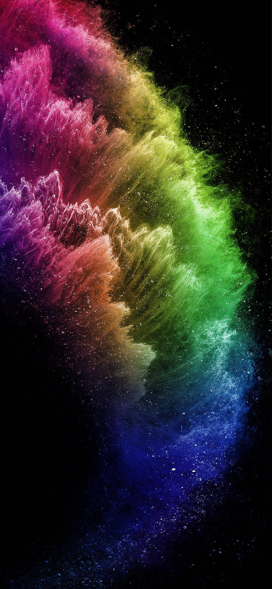 Esplosione di polvere colorata, 887x1920 Verticale, iPhone Plus
