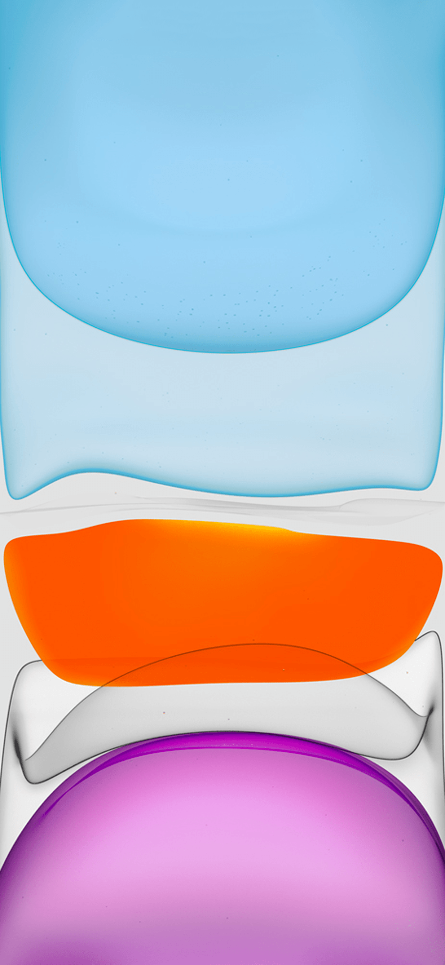 Sfondo astratto forme fluide colorate, 998x2159 Verticale, iPhone