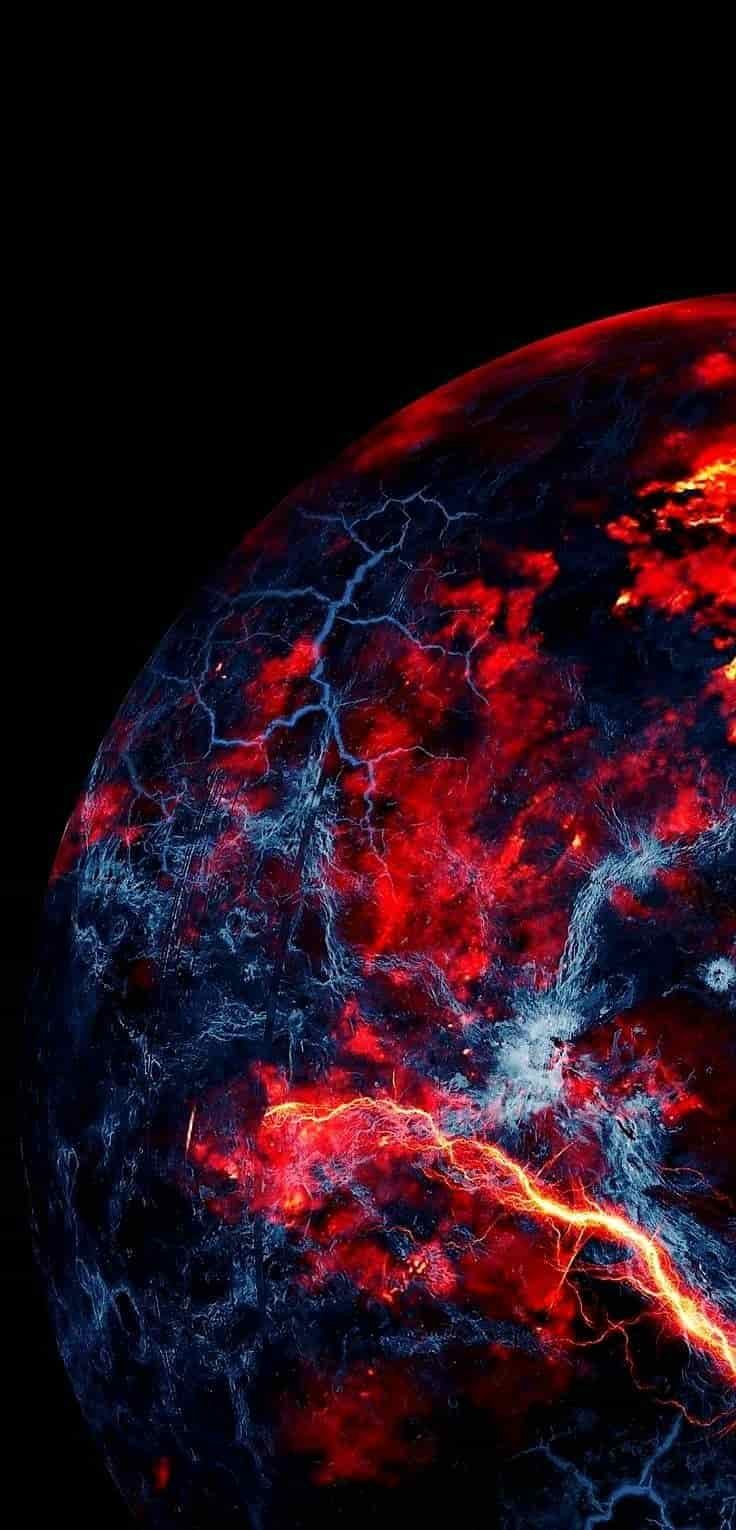 Pianeta con crepe di lava, 736x1530 Verticale, iPhone Pro