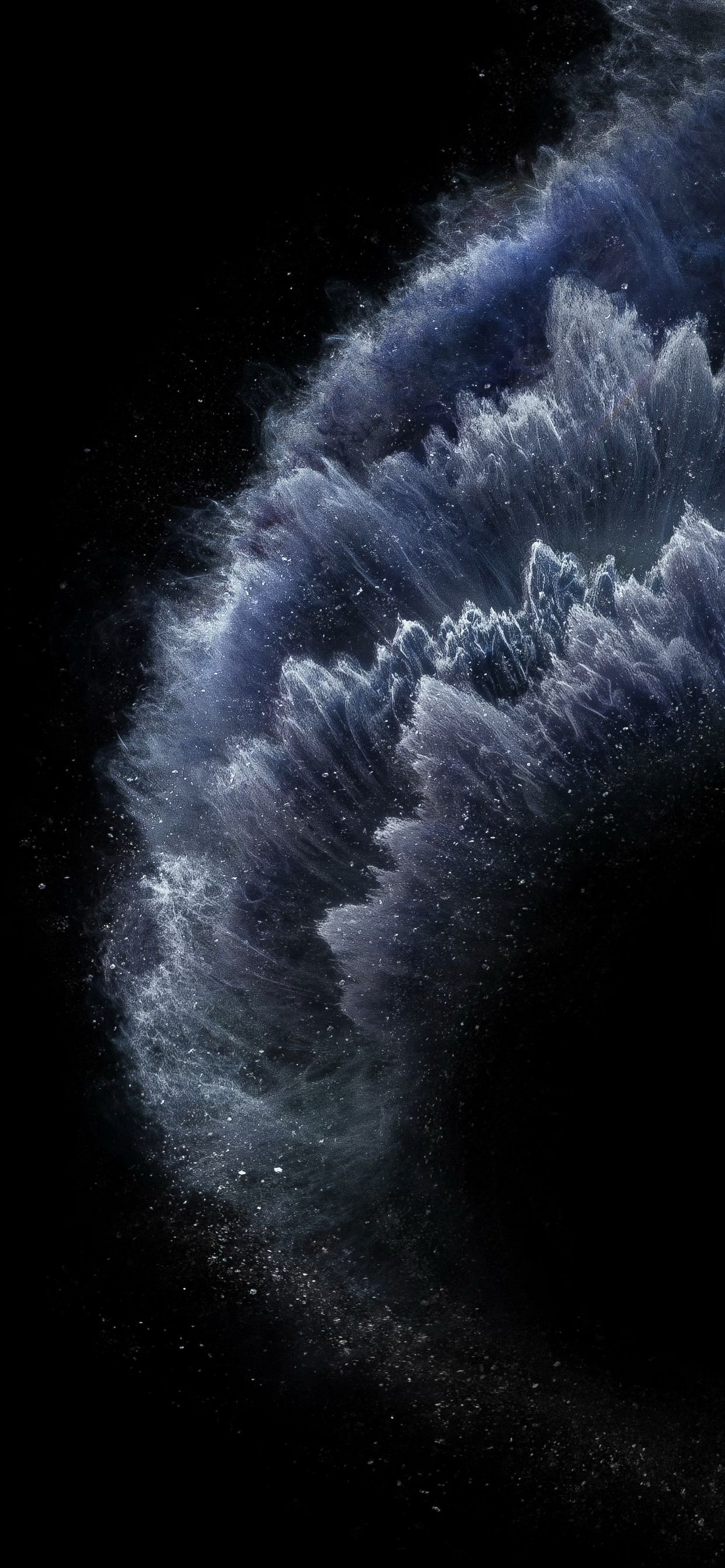 Onda di polvere blu, 1242x2688 Verticale, iPhone Pro Max