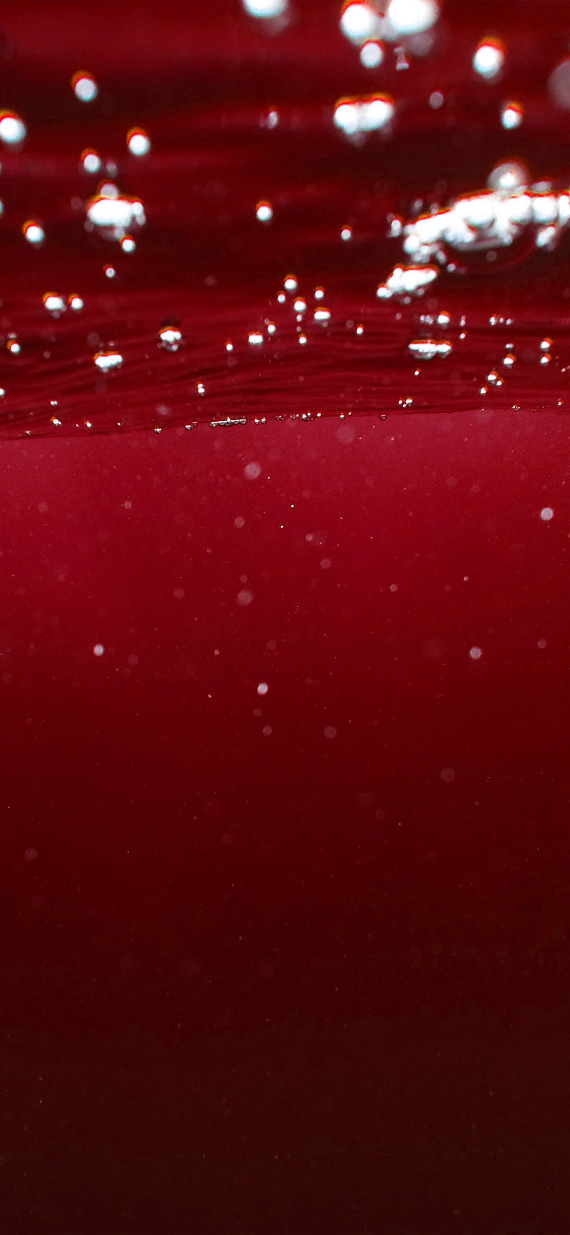 Bolle acqua rossa, 1125x2436 Verticale, iPhone Plus