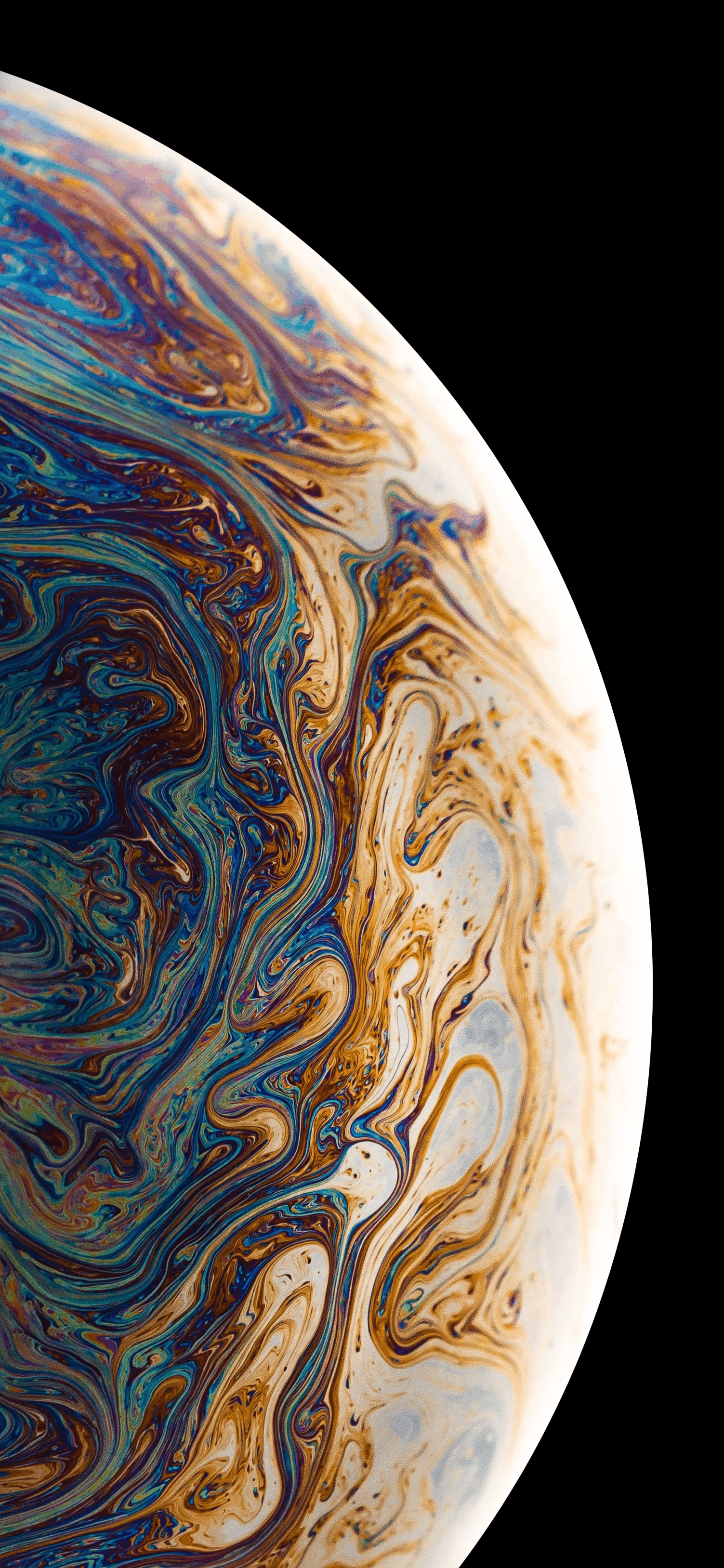 Sfera astratta marmo colorato, 1503x3255 Verticale, iPhone Air