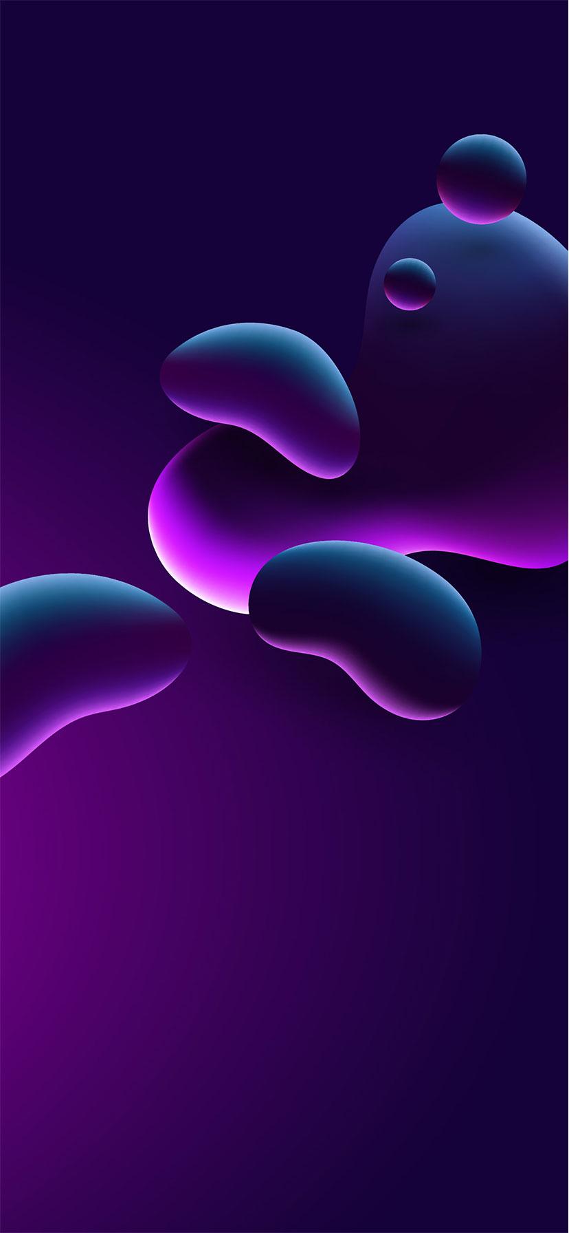 Forme astratte 3D viola, 828x1792 Full HD Verticale, iPhone Pro