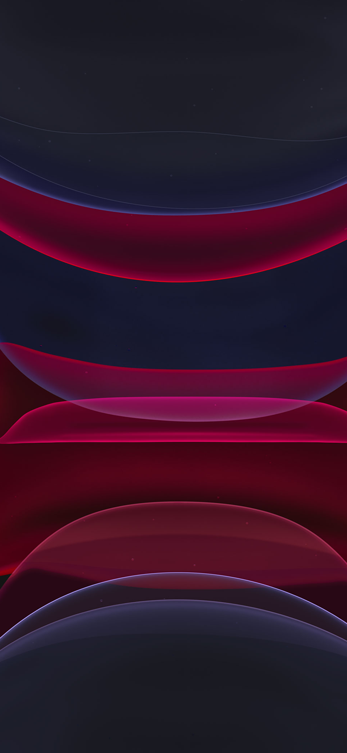 Onde astratte rosse e blu, 1436x3113 Verticale, iPhone Air